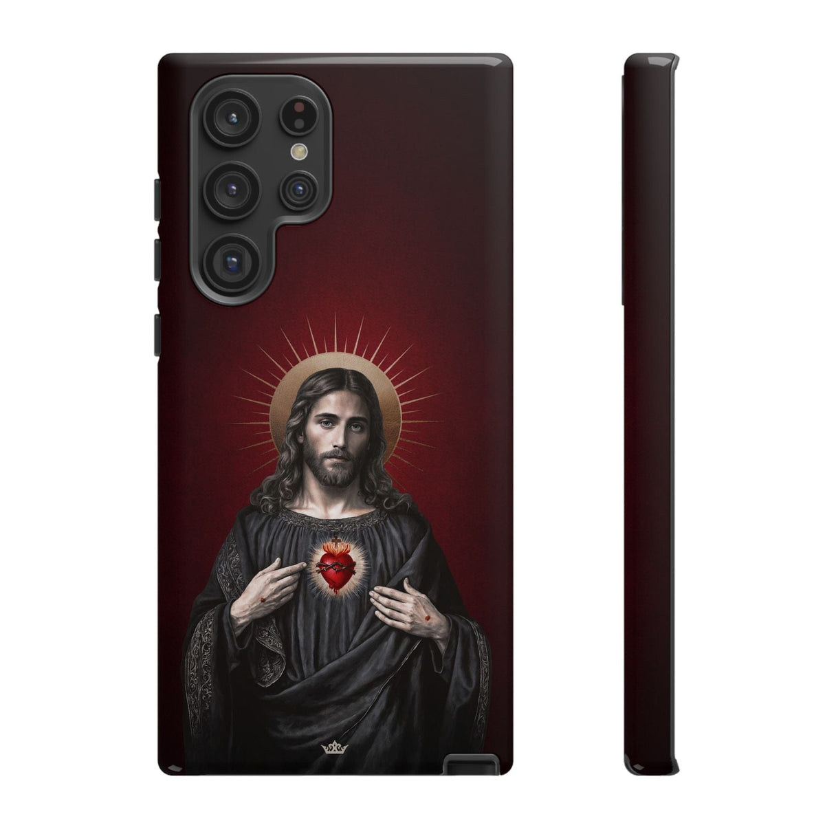Sacred Heart of Jesus Hard Phone Case (Vintage Garnet) Copyright VENXARA