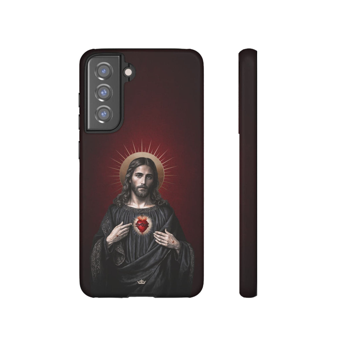 Sacred Heart of Jesus Hard Phone Case (Vintage Garnet) Copyright VENXARA