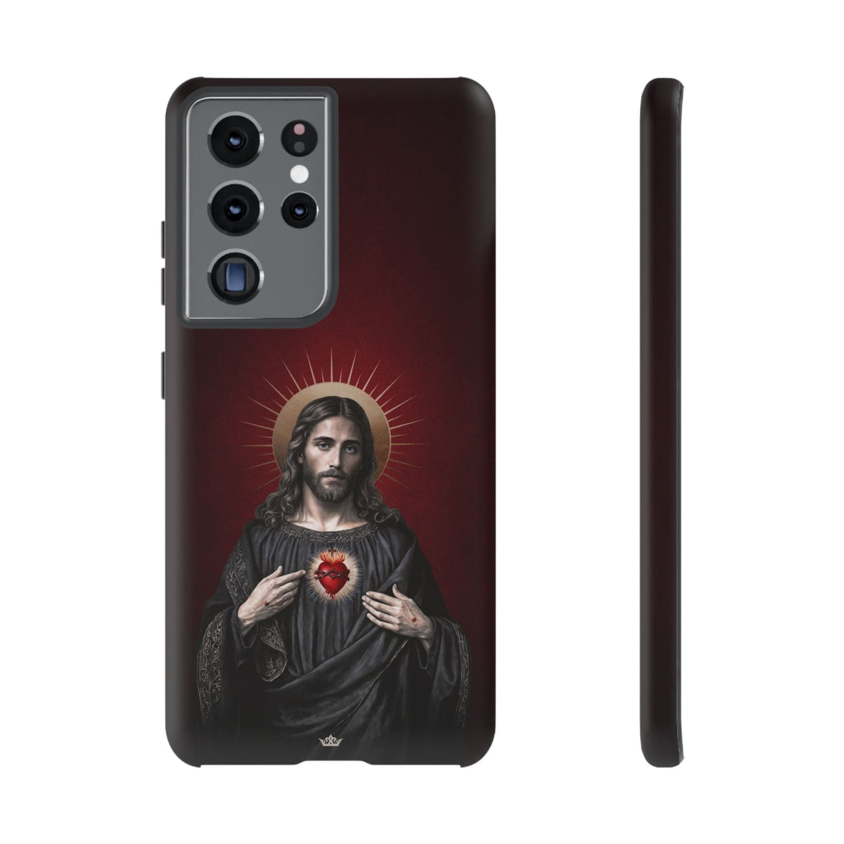 Sacred Heart of Jesus Hard Phone Case (Vintage Garnet) Copyright VENXARA