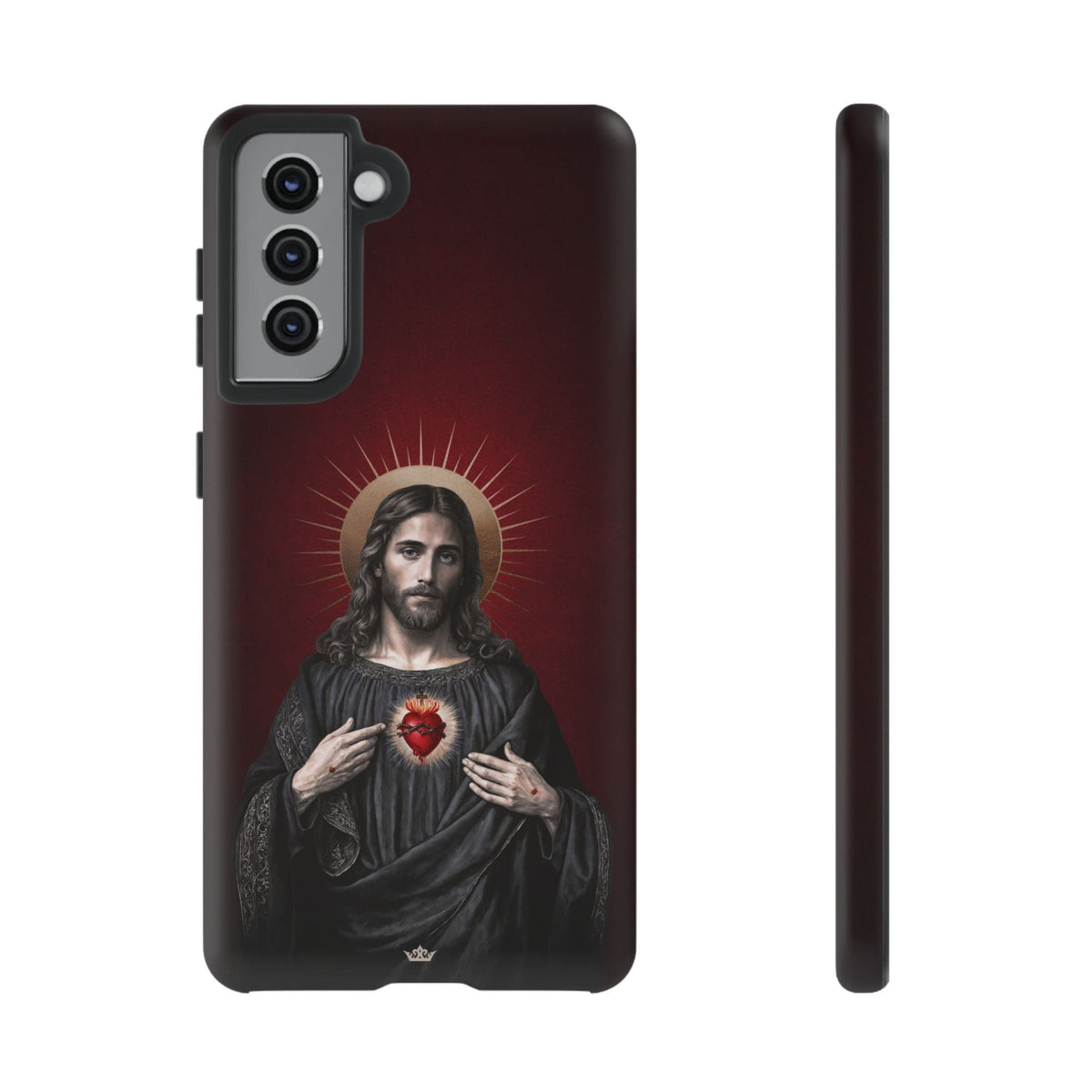 Sacred Heart of Jesus Hard Phone Case (Vintage Garnet) Copyright VENXARA