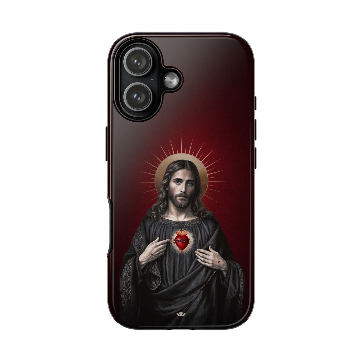 Sacred Heart of Jesus Hard Phone Case (Vintage Garnet) Copyright VENXARA