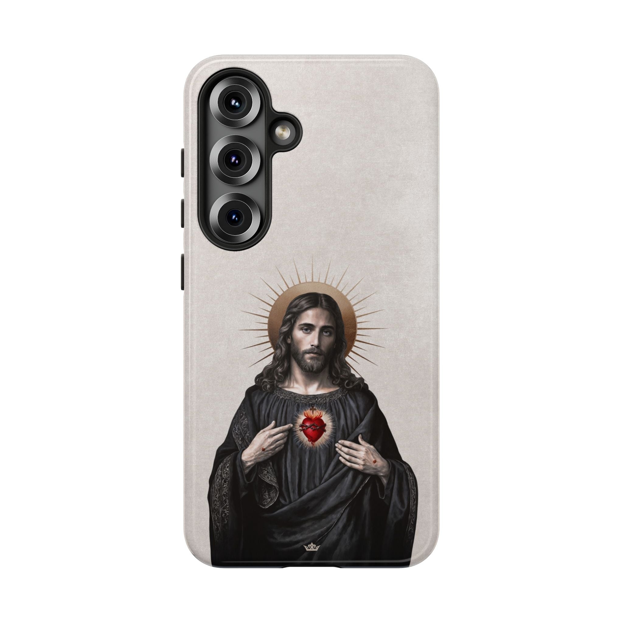 Sacred Heart of Jesus Hard Phone Case (Vintage Ivory) - VENXARA