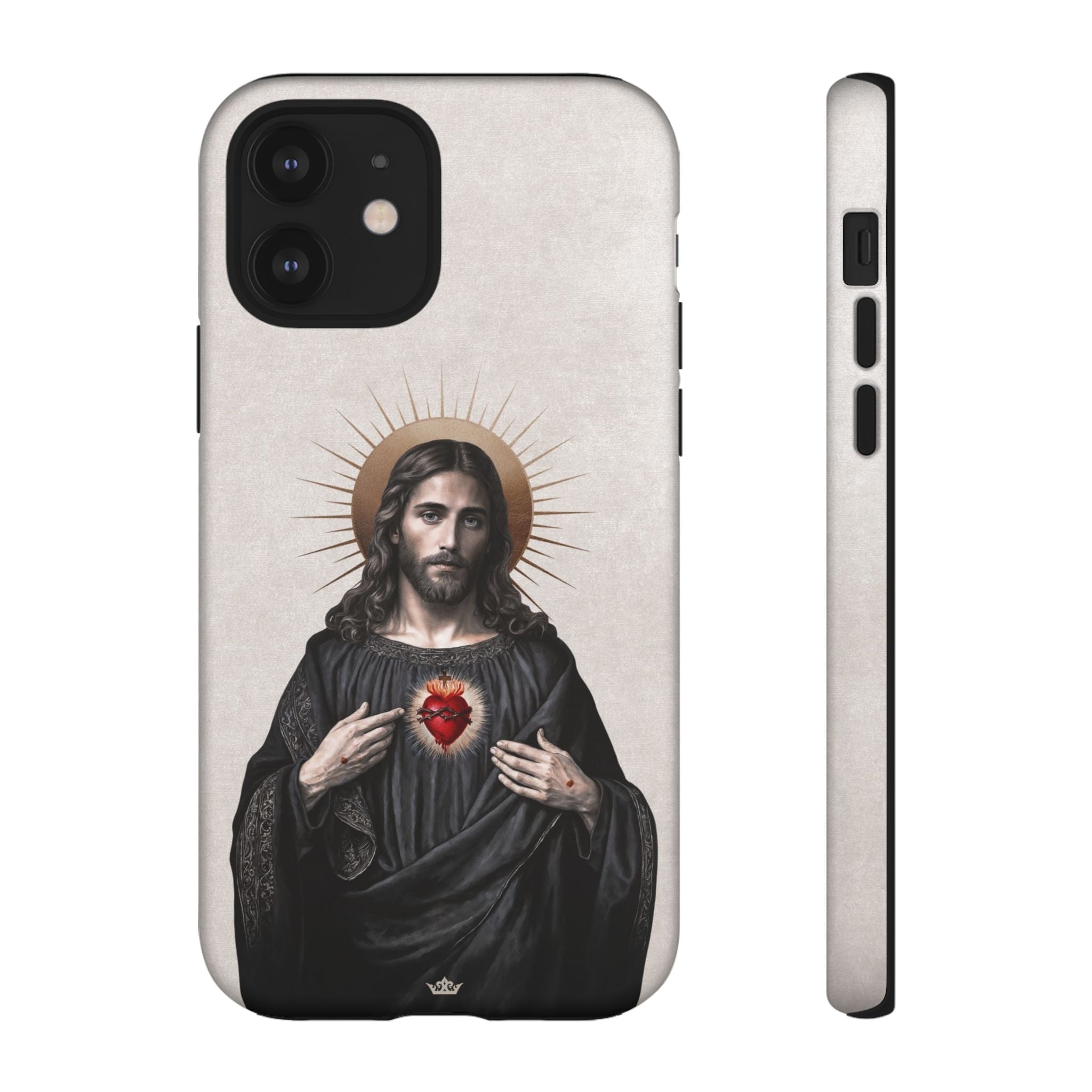 Sacred Heart of Jesus Hard Phone Case (Vintage Ivory) - VENXARA