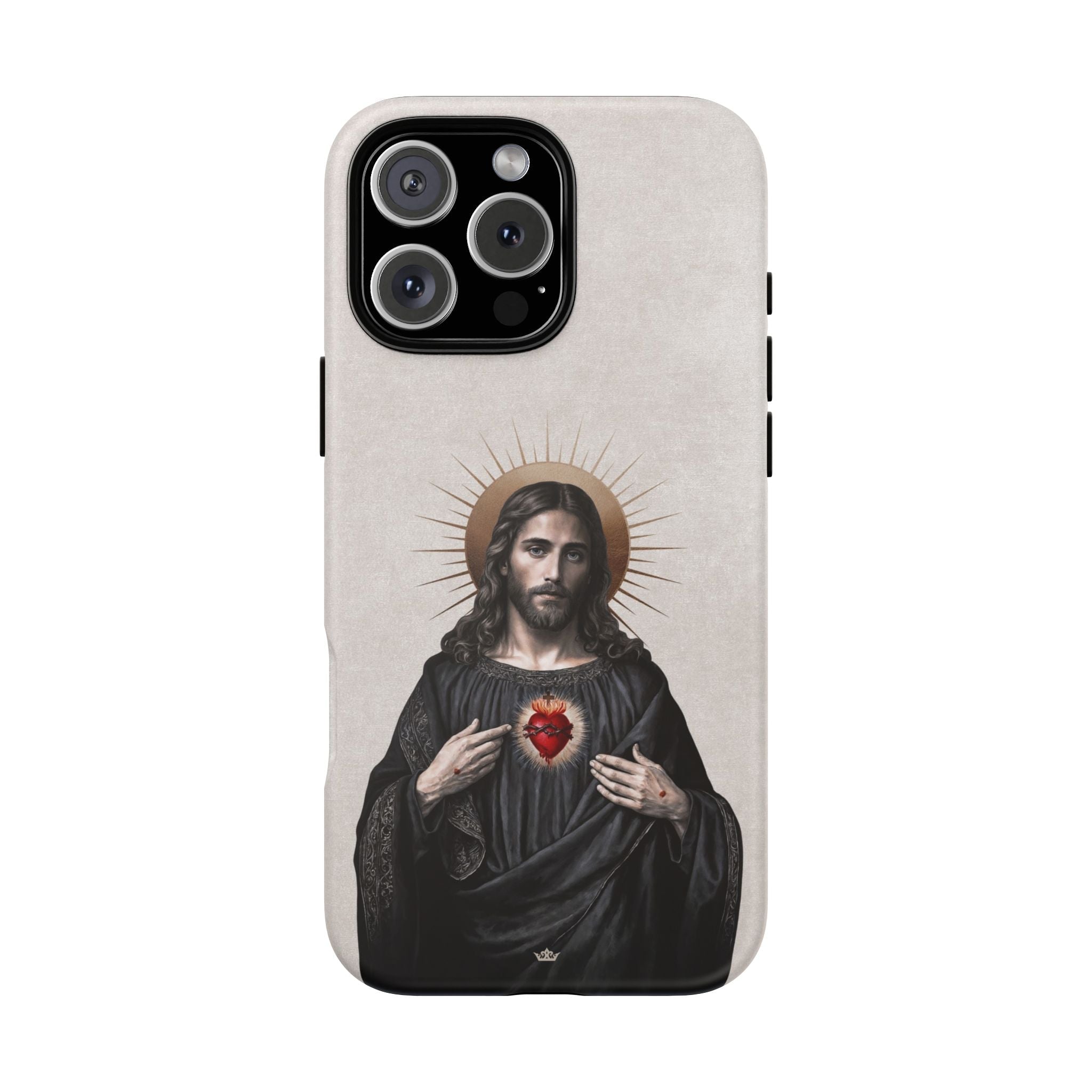 Sacred Heart of Jesus Hard Phone Case (Vintage Ivory) - VENXARA