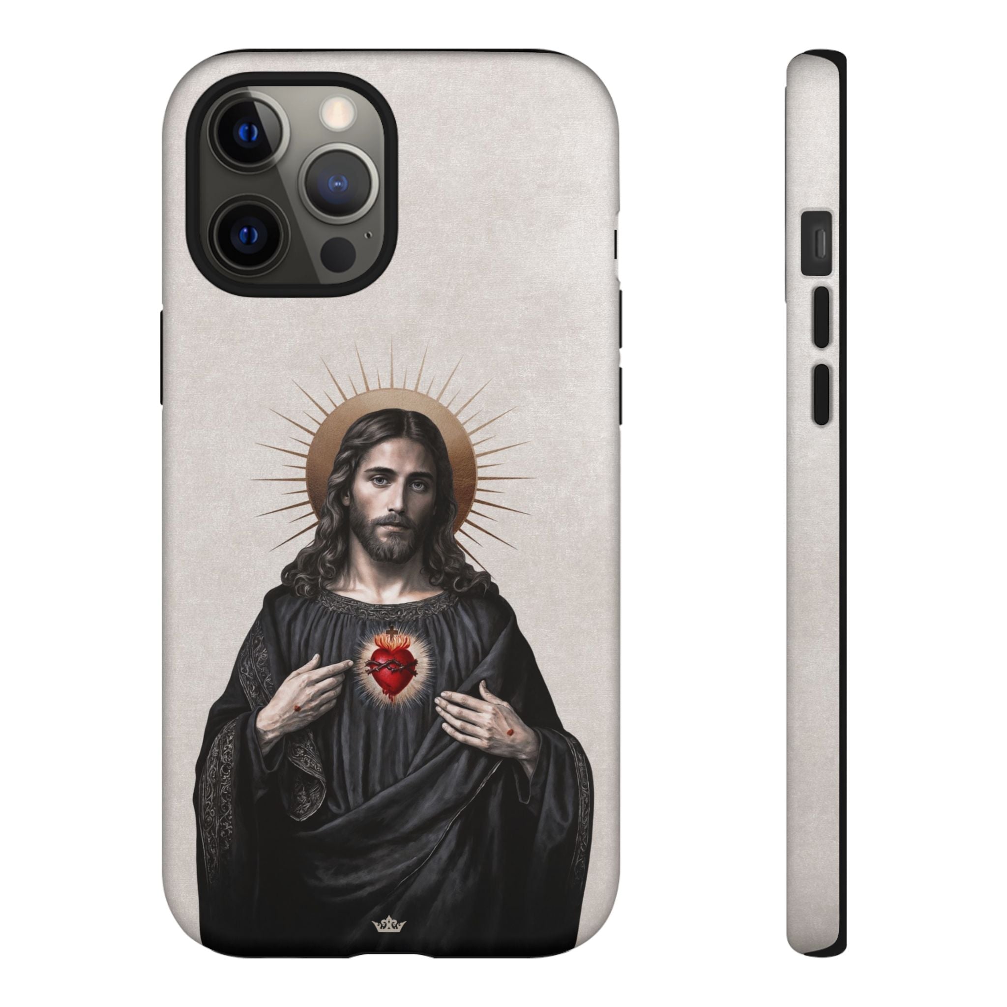 Sacred Heart of Jesus Hard Phone Case (Vintage Ivory) - VENXARA