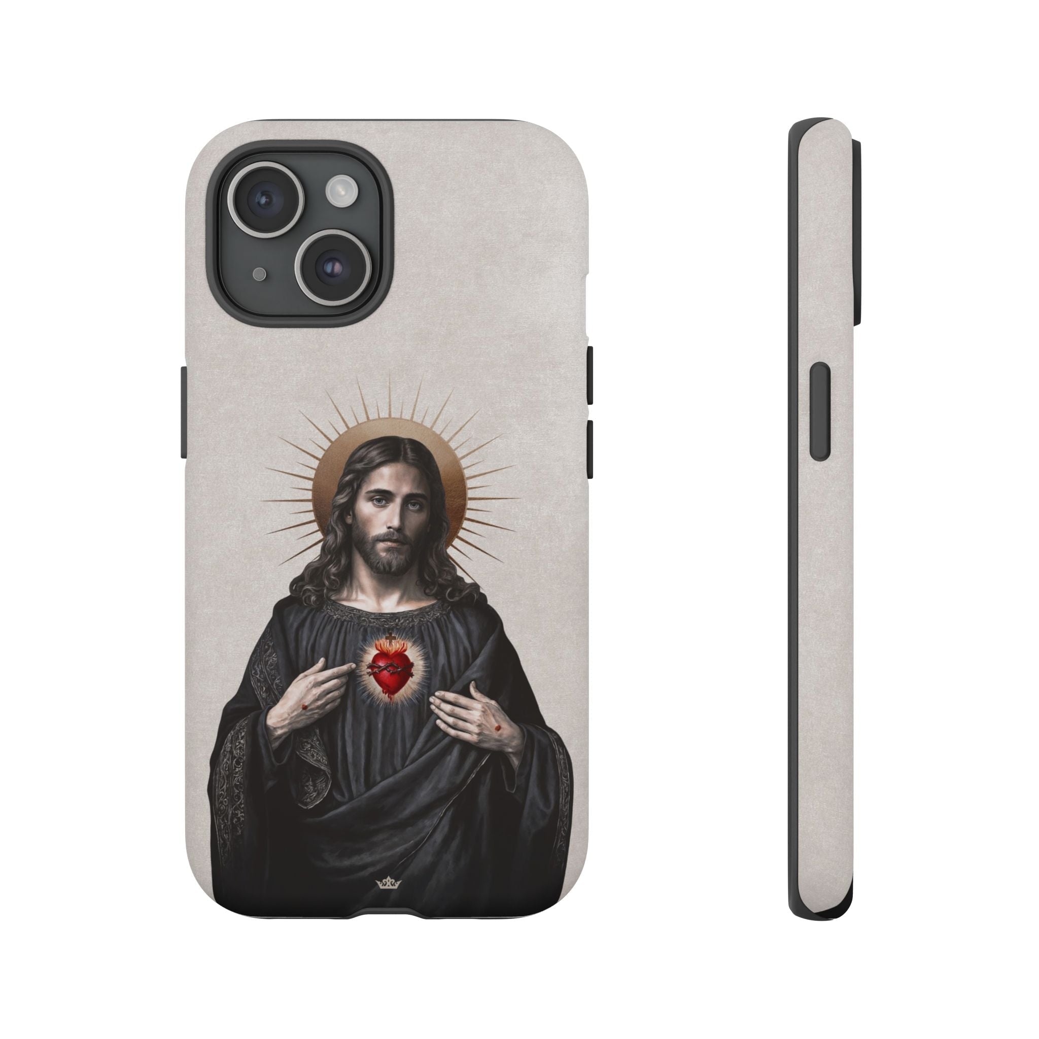 Sacred Heart of Jesus Hard Phone Case (Vintage Ivory) - VENXARA