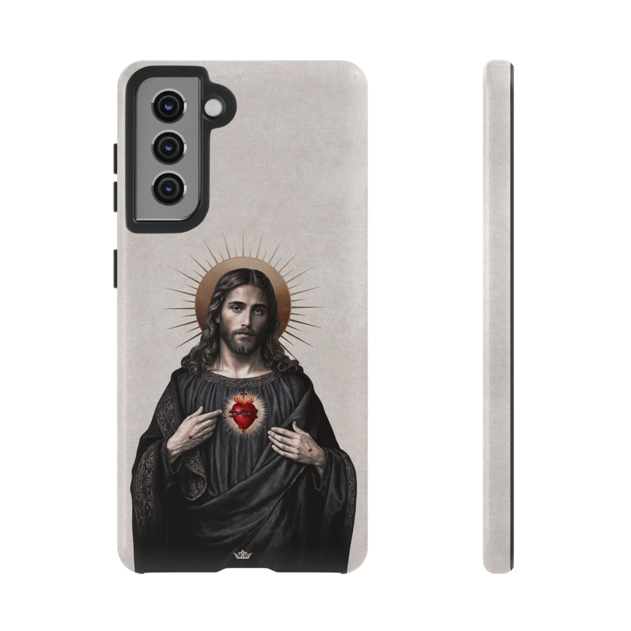 Sacred Heart of Jesus Hard Phone Case (Vintage Ivory) - VENXARA