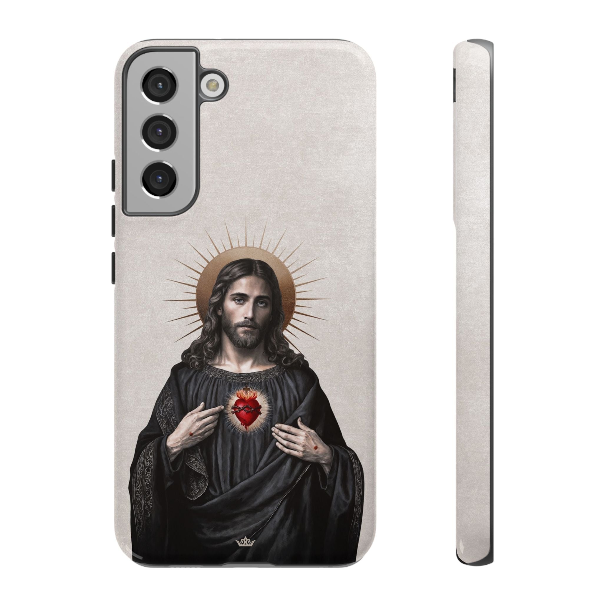 Sacred Heart of Jesus Hard Phone Case (Vintage Ivory) - VENXARA