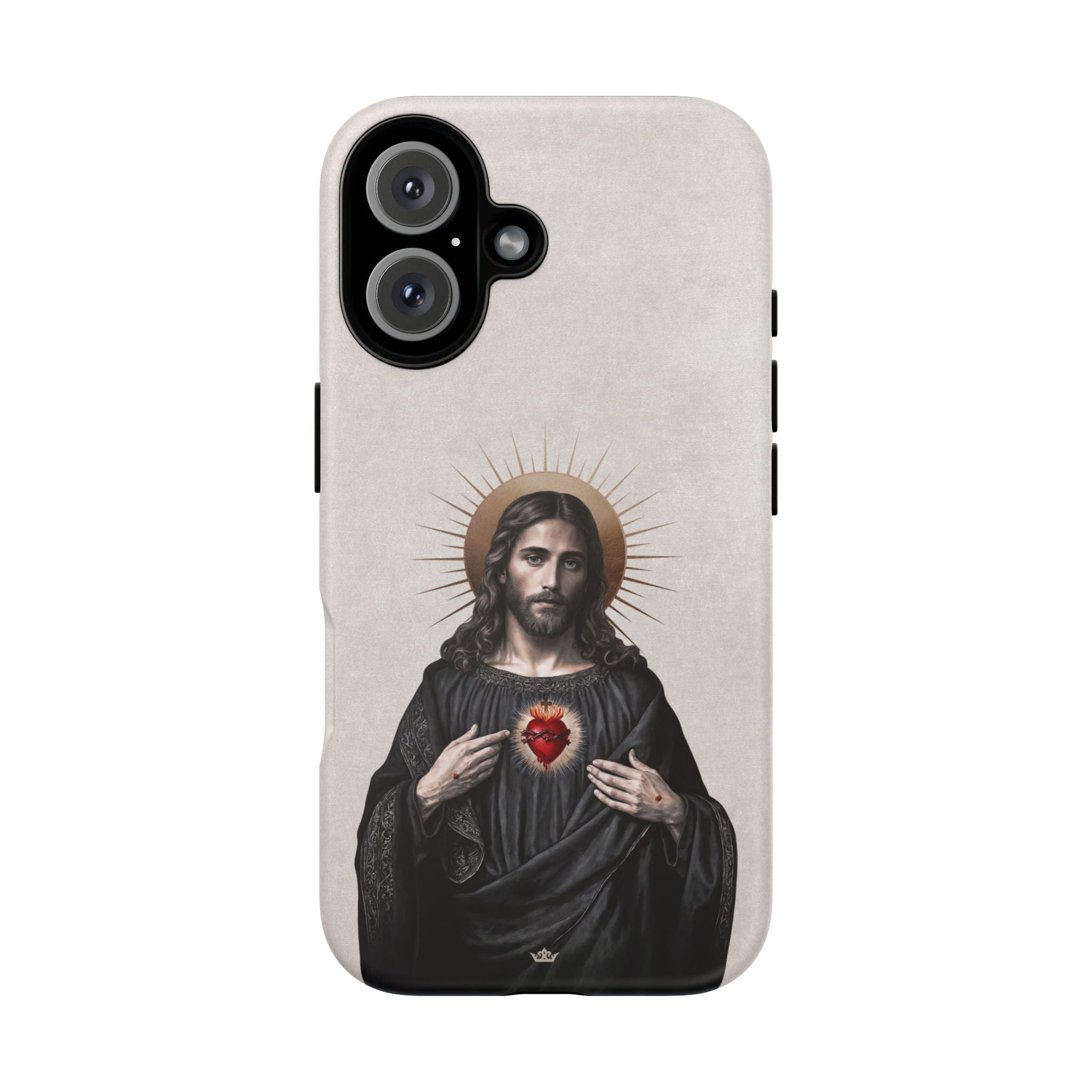 Sacred Heart of Jesus Hard Phone Case (Vintage Ivory) - VENXARA