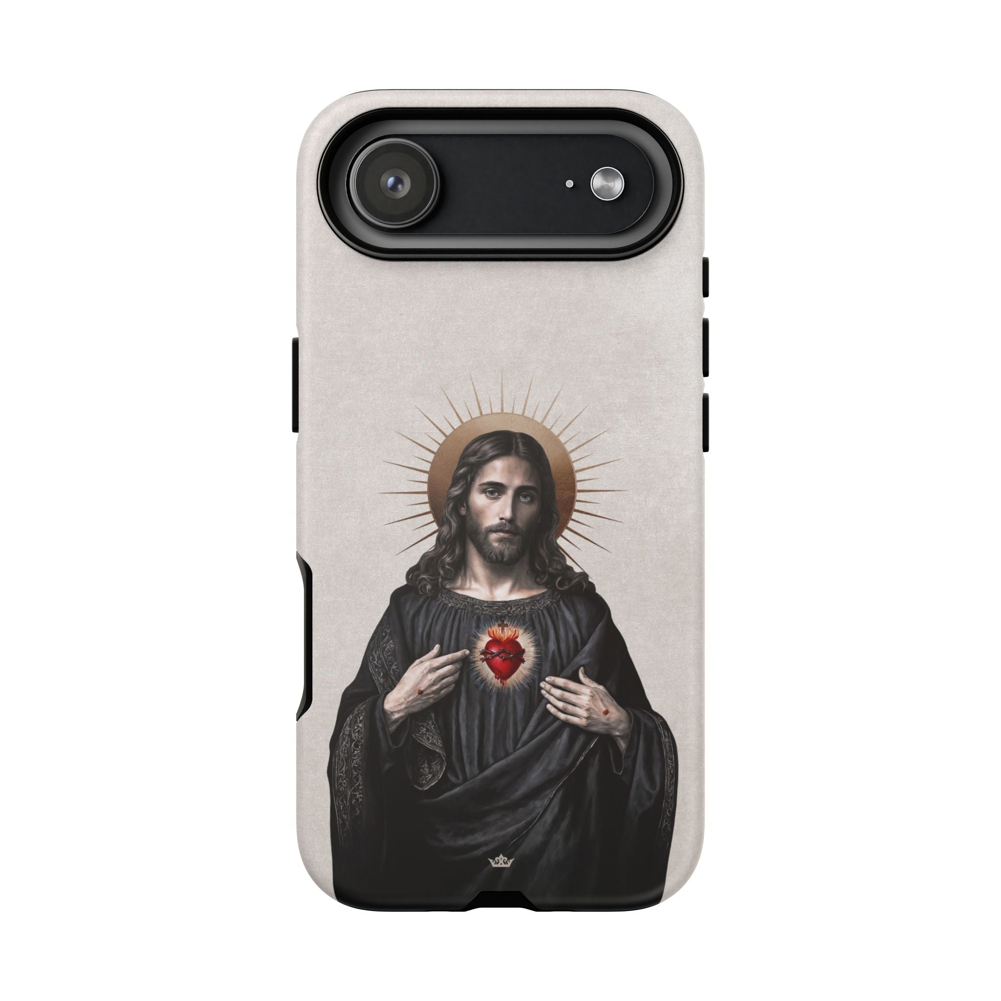 Sacred Heart of Jesus Hard Phone Case (Vintage Ivory) - VENXARA