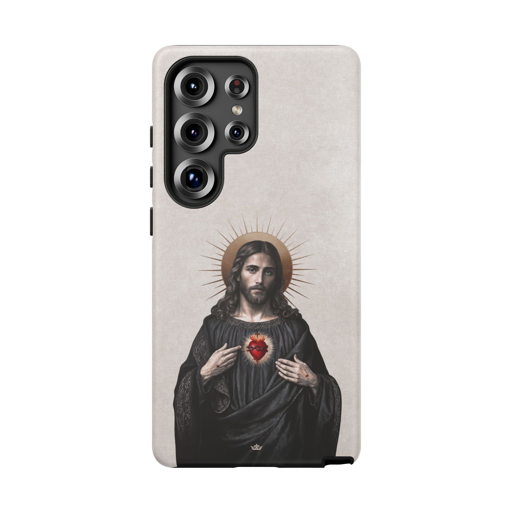 Sacred Heart of Jesus Hard Phone Case (Vintage Ivory) - VENXARA