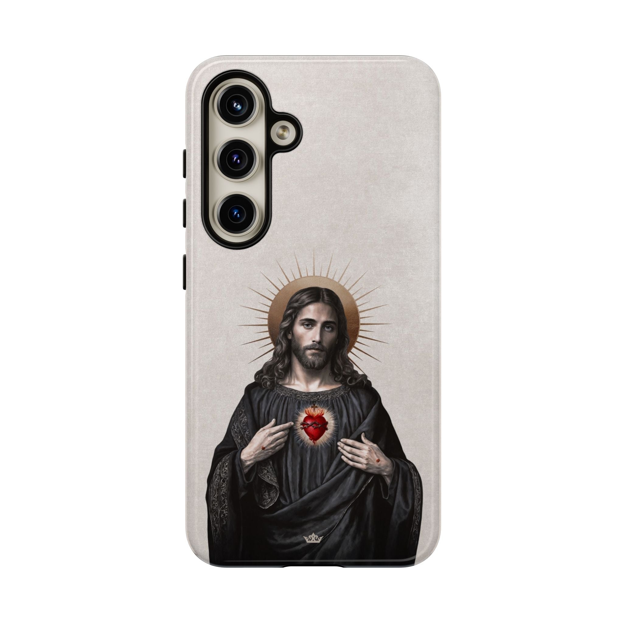 Sacred Heart of Jesus Hard Phone Case (Vintage Ivory) - VENXARA