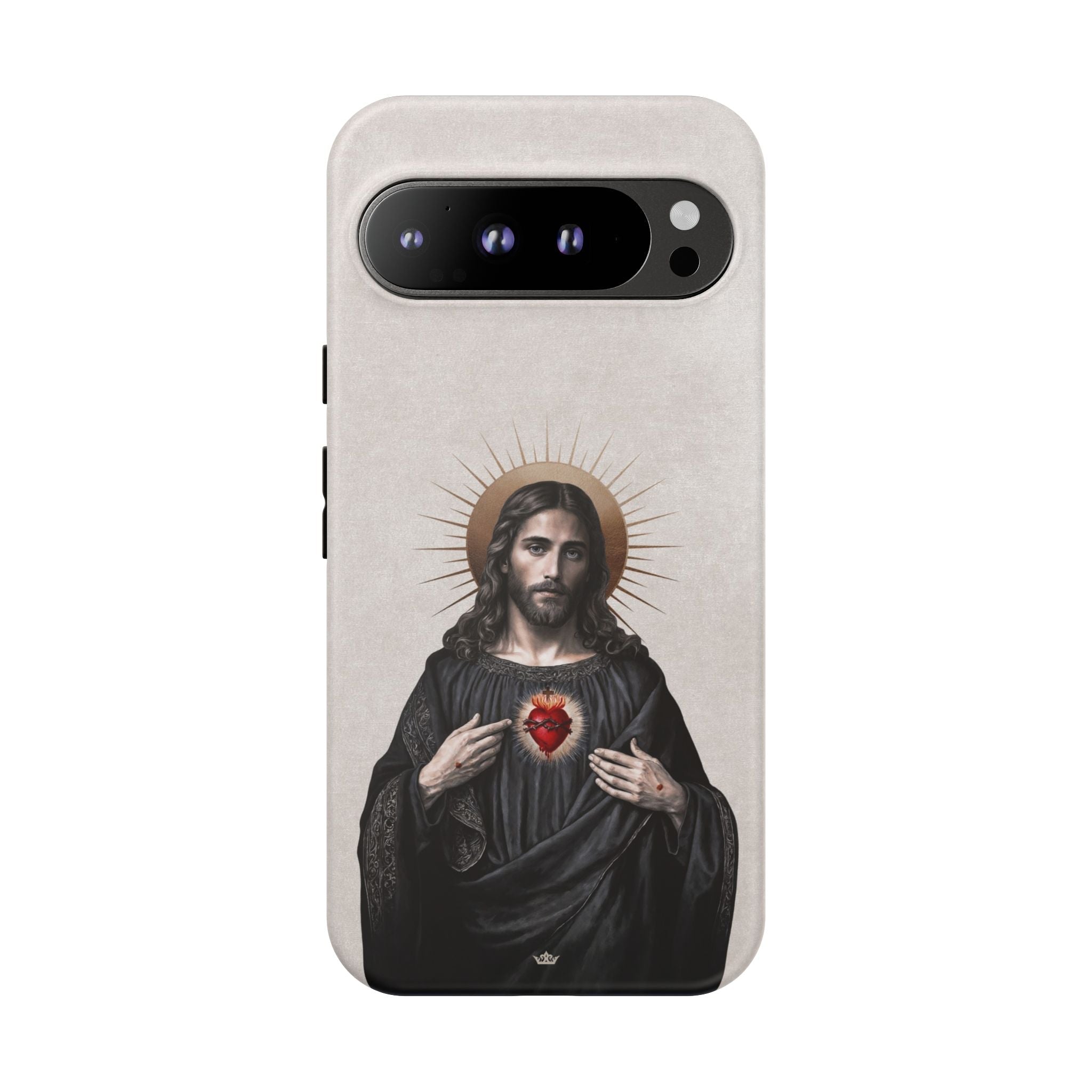 Sacred Heart of Jesus Hard Phone Case (Vintage Ivory) - VENXARA