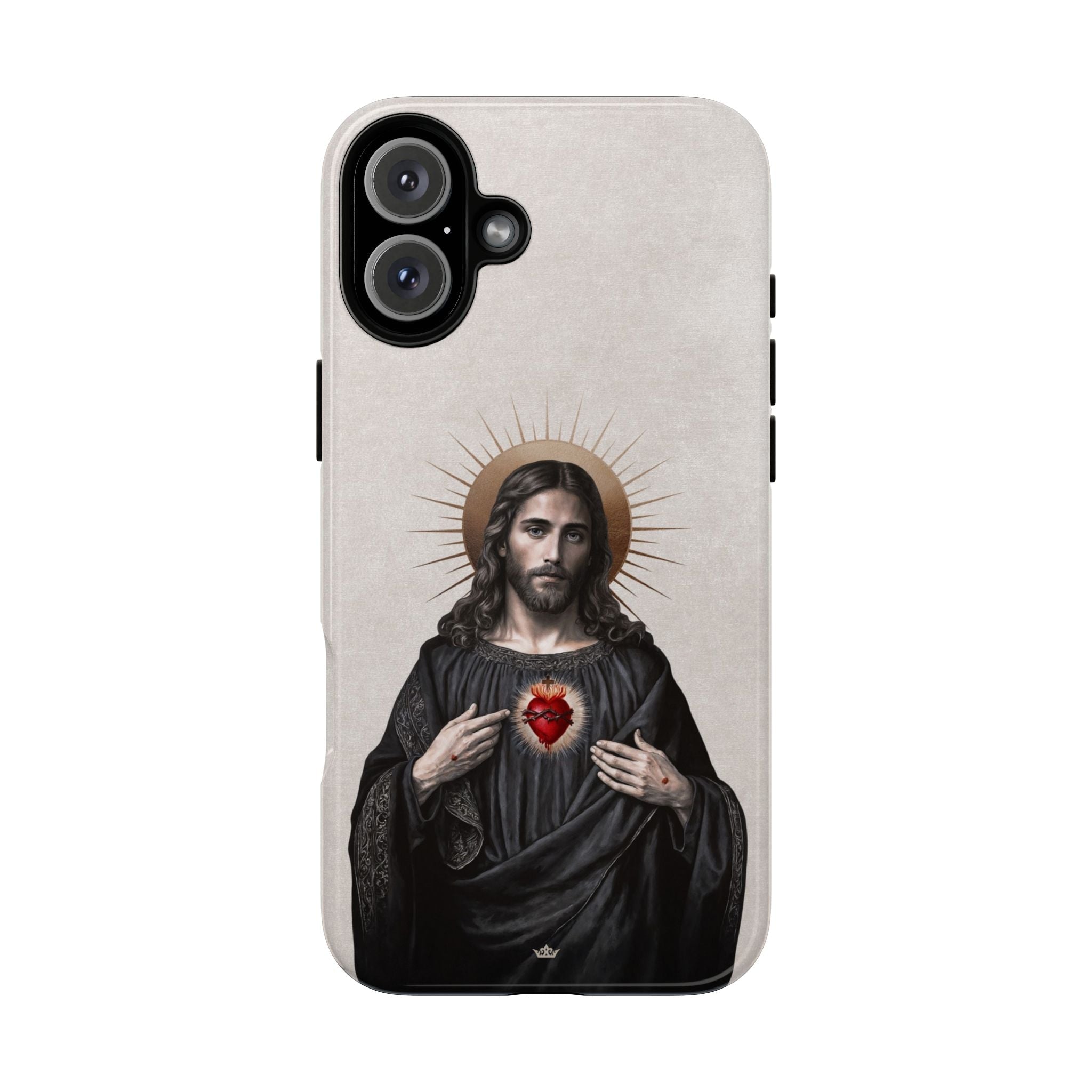 Sacred Heart of Jesus Hard Phone Case (Vintage Ivory) - VENXARA