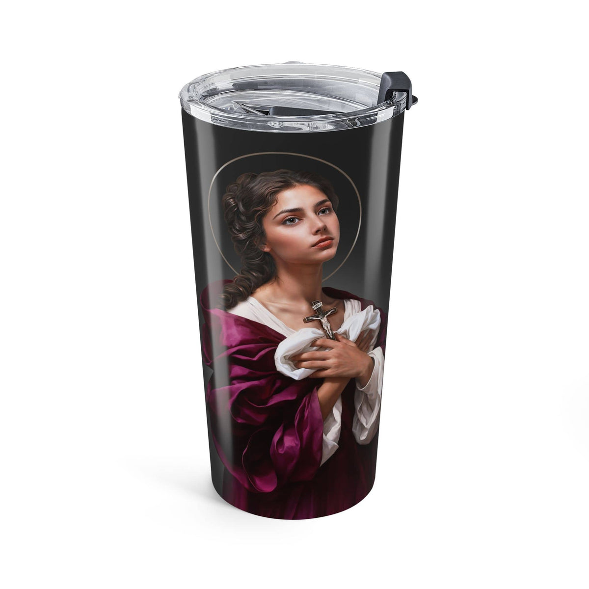 St. Agatha Lord's Prayer Tumbler (Ash 20 oz) Copyright VENXARA