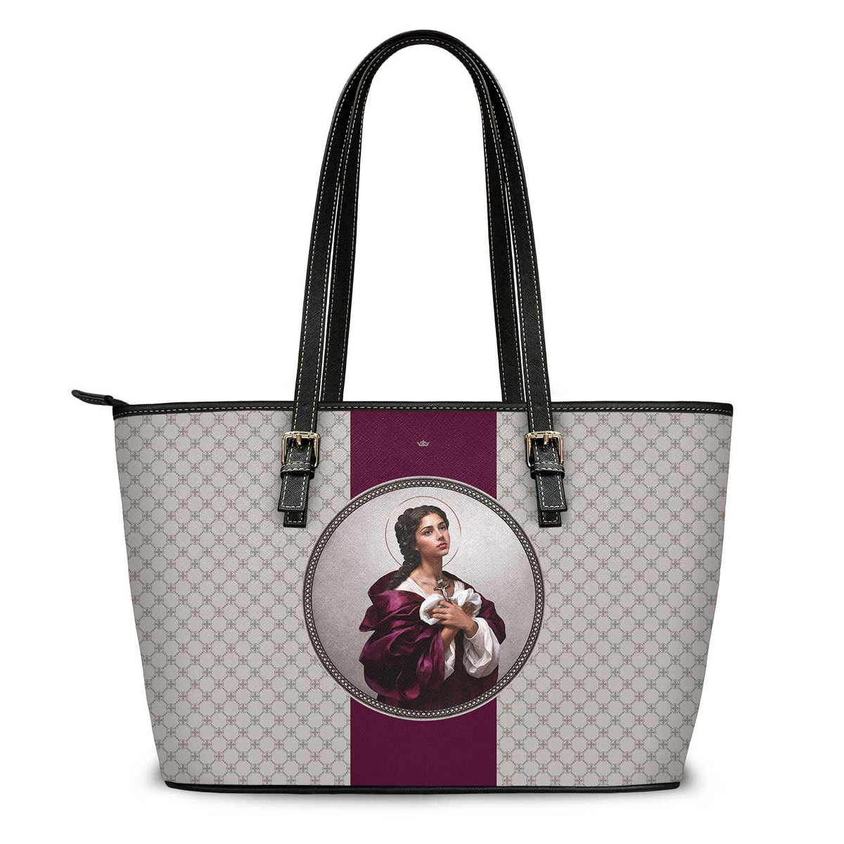 St. Agatha Medallion Tote Bag (Sand) Copyright VENXARA