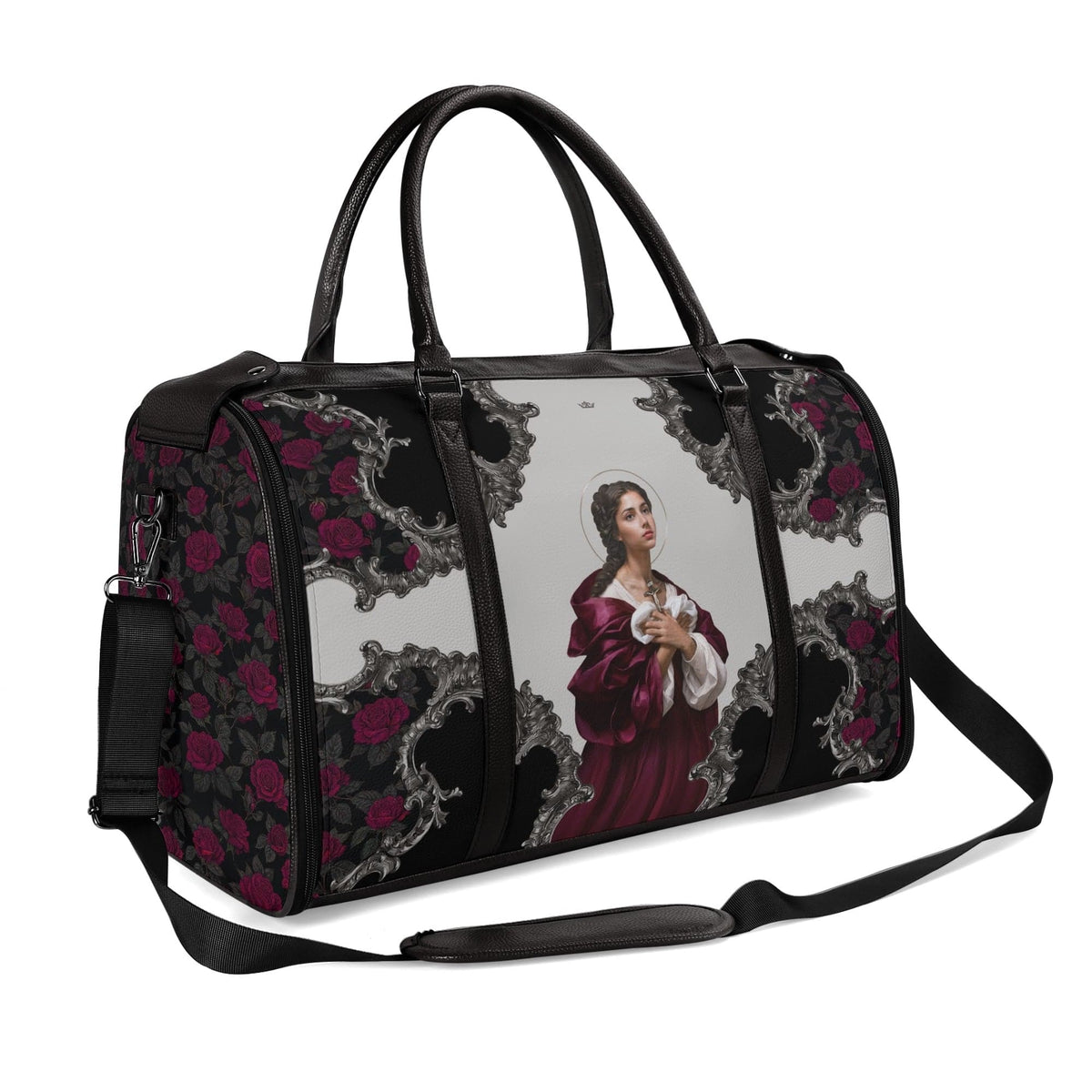 St. Agatha Travel Bag (Baroque Roses) Copyright VENXARA