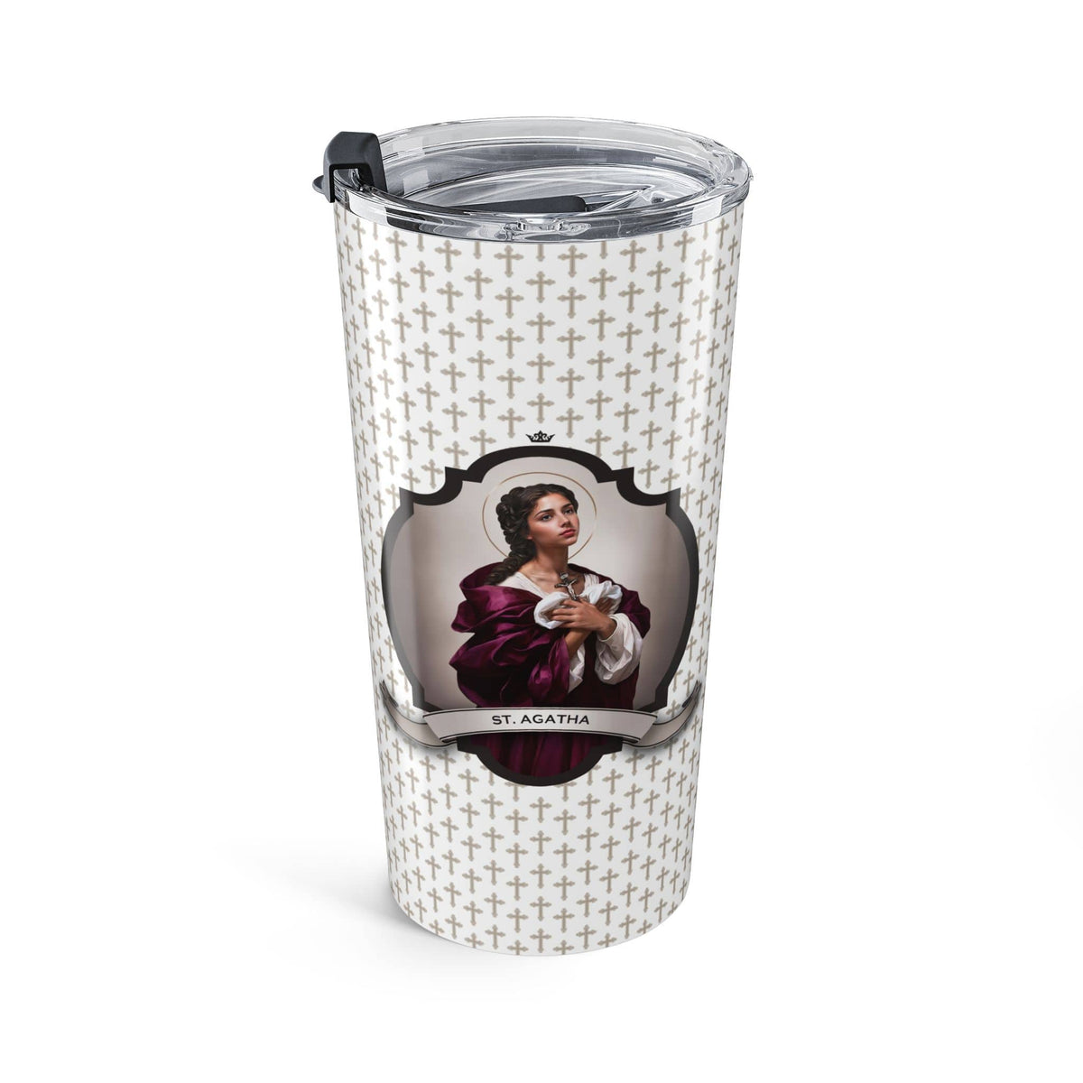 St. Agatha Tumbler (Crosses 20 oz) Copyright VENXARA