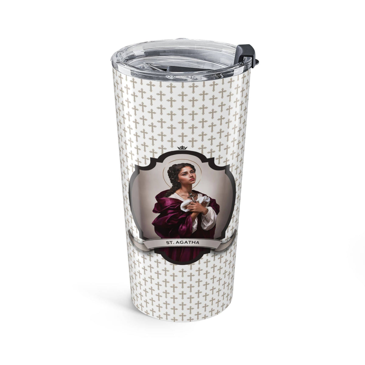St. Agatha Tumbler (Crosses 20 oz) Copyright VENXARA