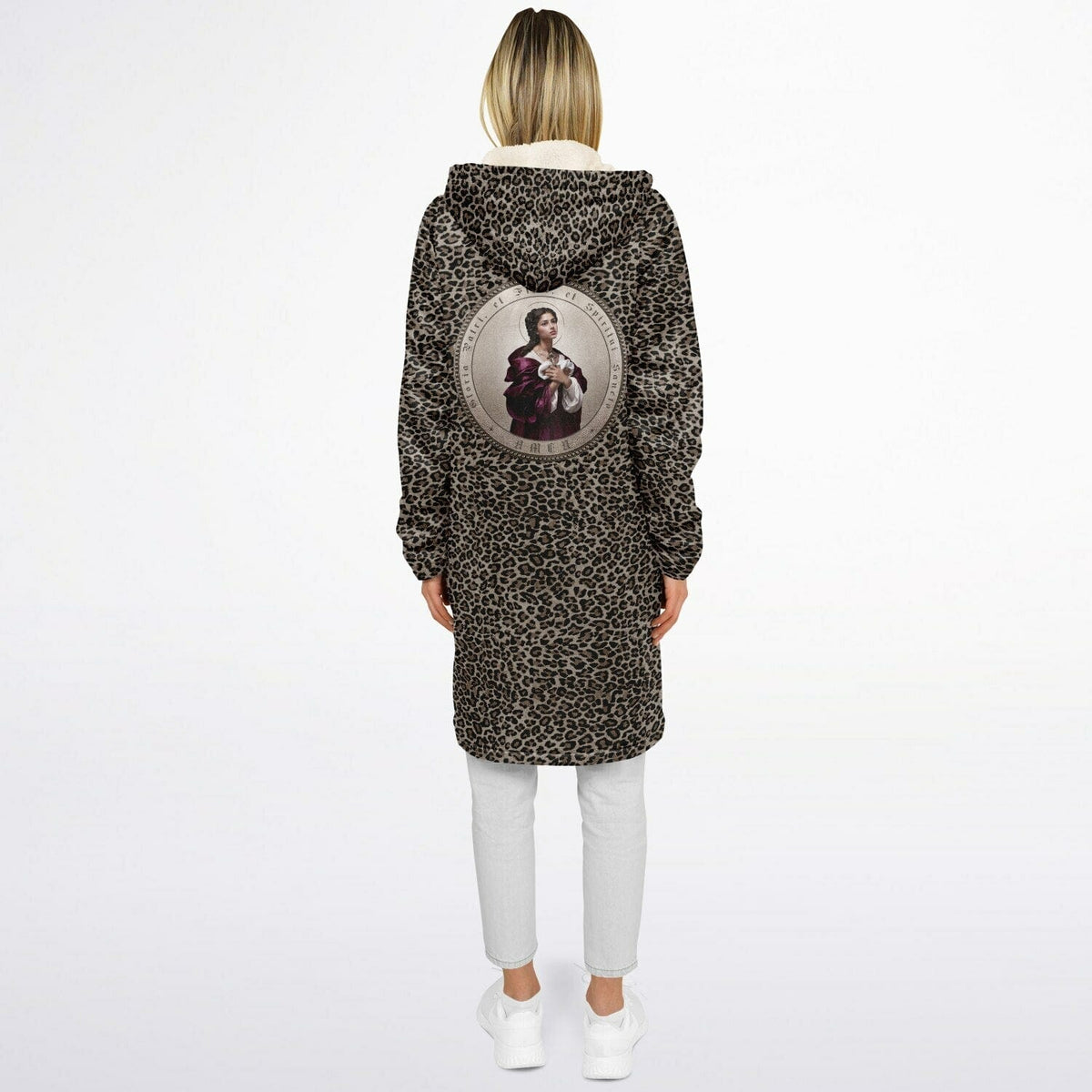 St. Agatha Zipper Microfleece Cloak (Bold Leopard) Copyright VENXARA