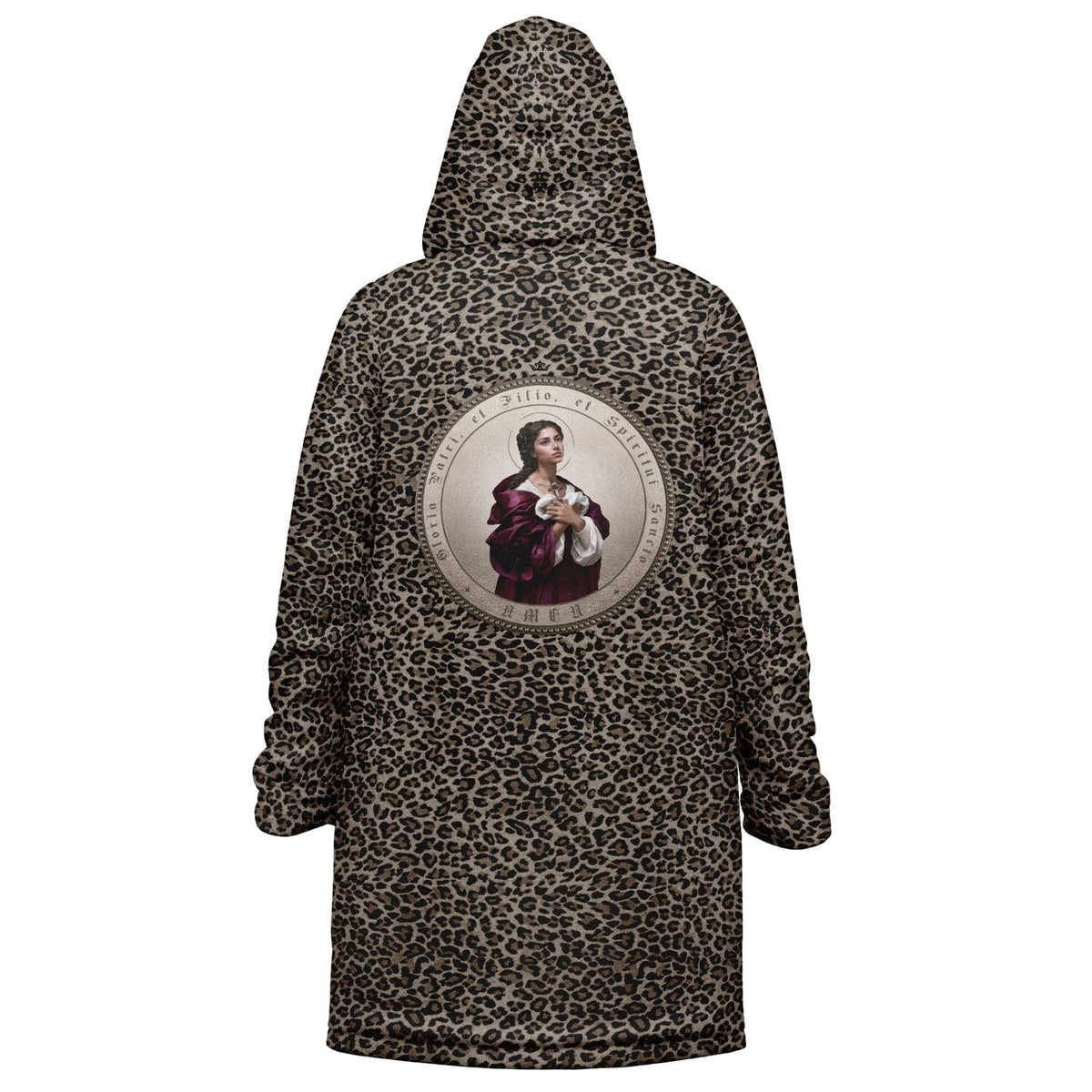 St. Agatha Zipper Microfleece Cloak (Bold Leopard) Copyright VENXARA