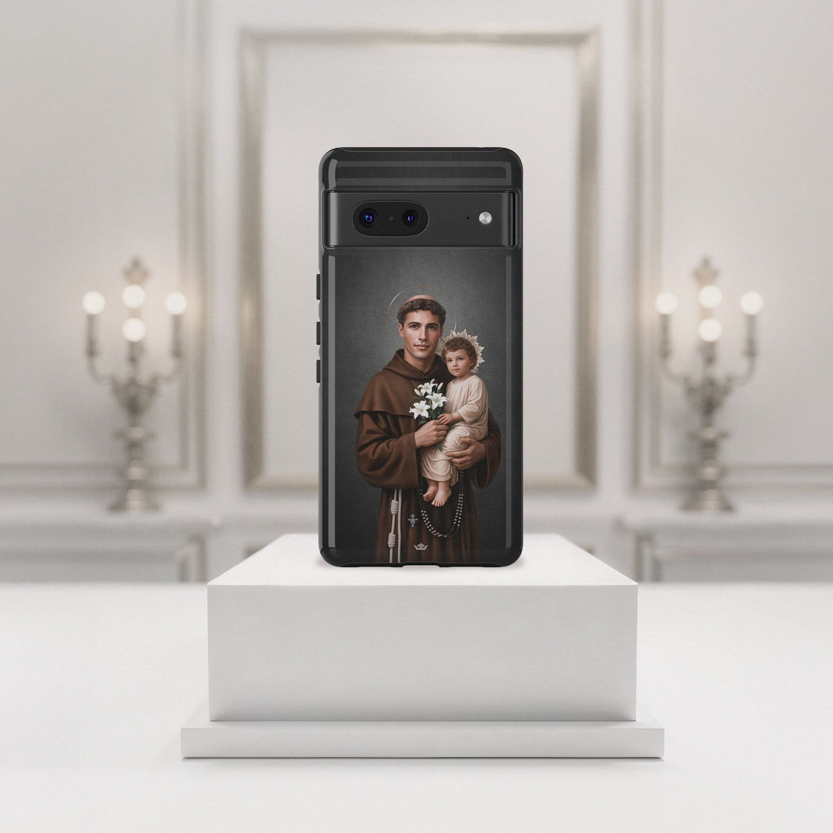 St. Anthony of Padua Hard Phone Case (Dark) Copyright VENXARA