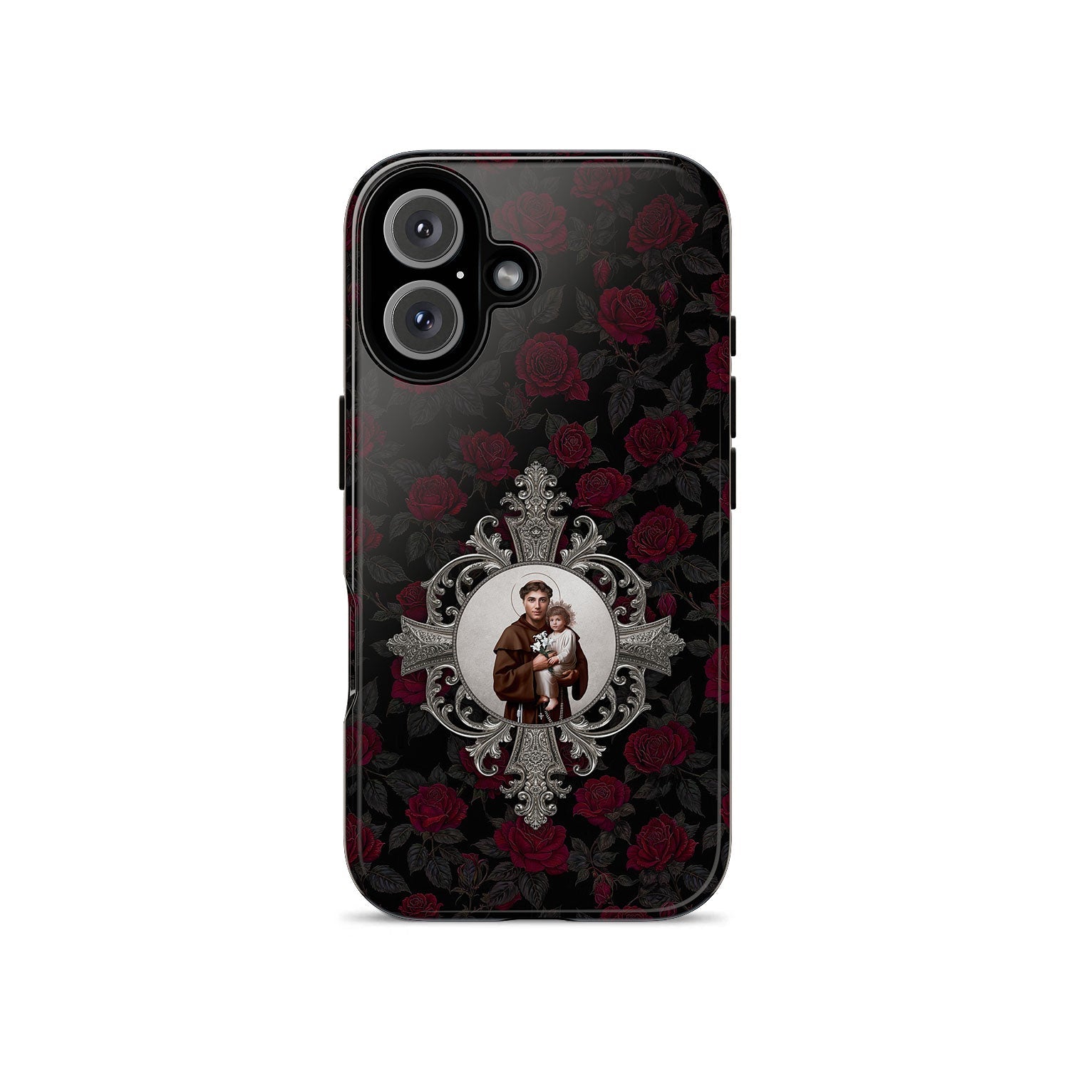 St. Anthony of Padua Hard Phone Case (Roses) - VENXARA®