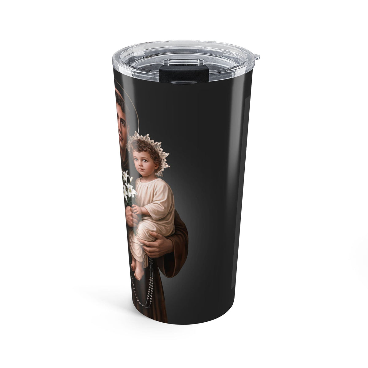 St. Anthony of Padua Lord's Prayer Tumbler (Ash 20 oz) Copyright VENXARA