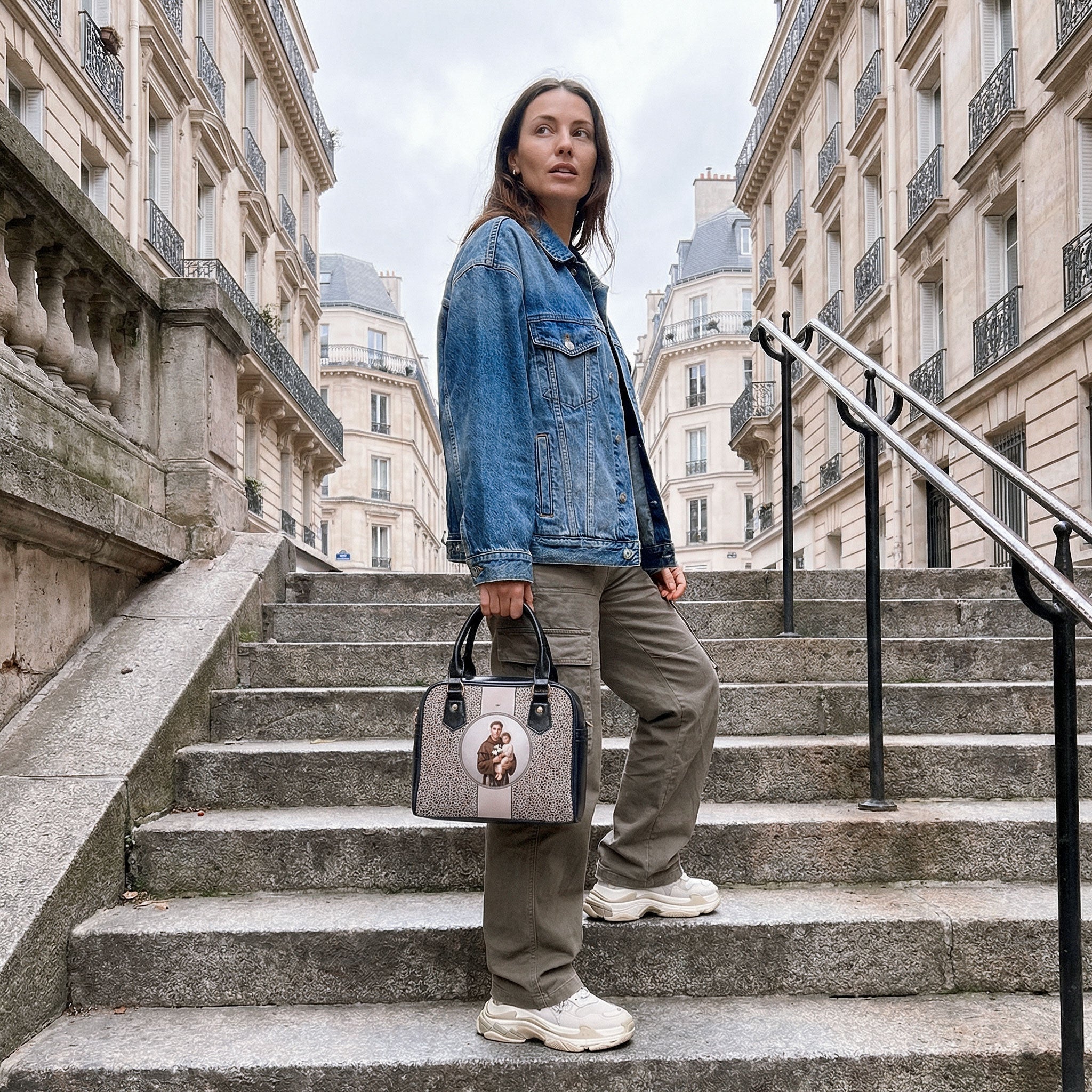 St. Anthony of Padua Medallion Handbag (Leopard) - VENXARA