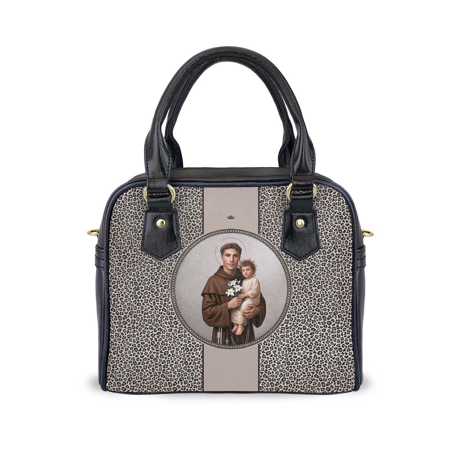 St. Anthony of Padua Medallion Handbag (Leopard) - VENXARA