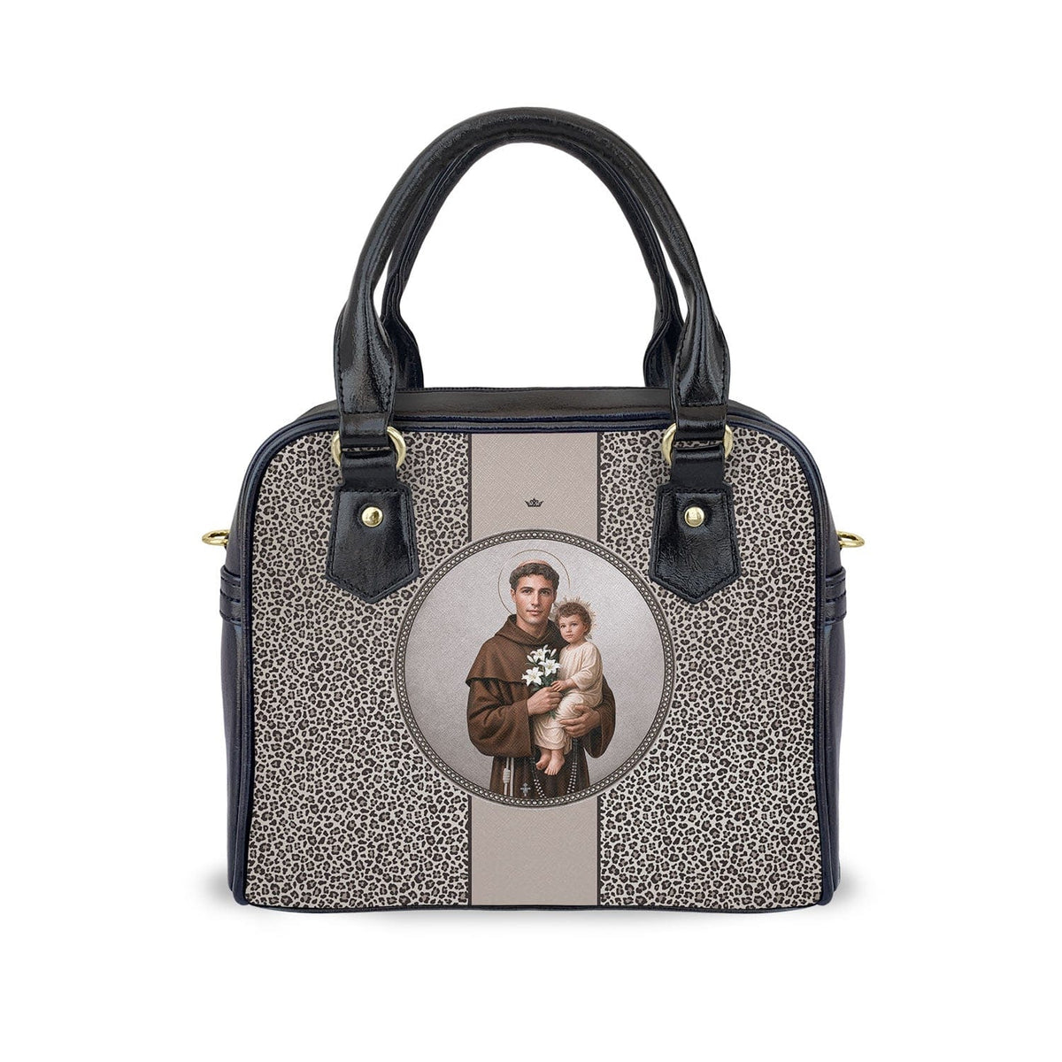 St. Anthony of Padua Medallion Handbag (Leopard) Copyright VENXARA