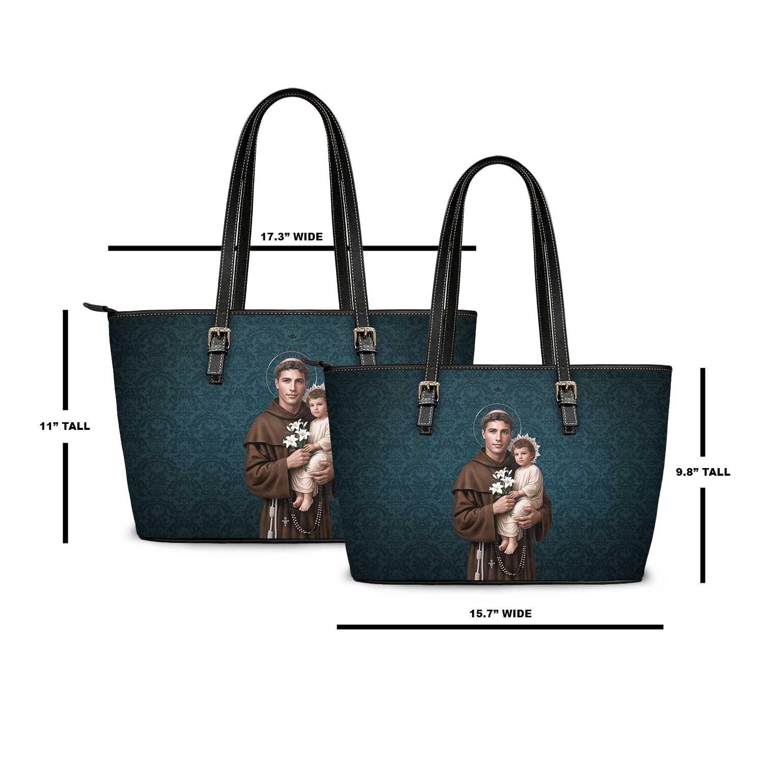 St. Anthony of Padua Tote Bag (Celestial Blue) - Venxara