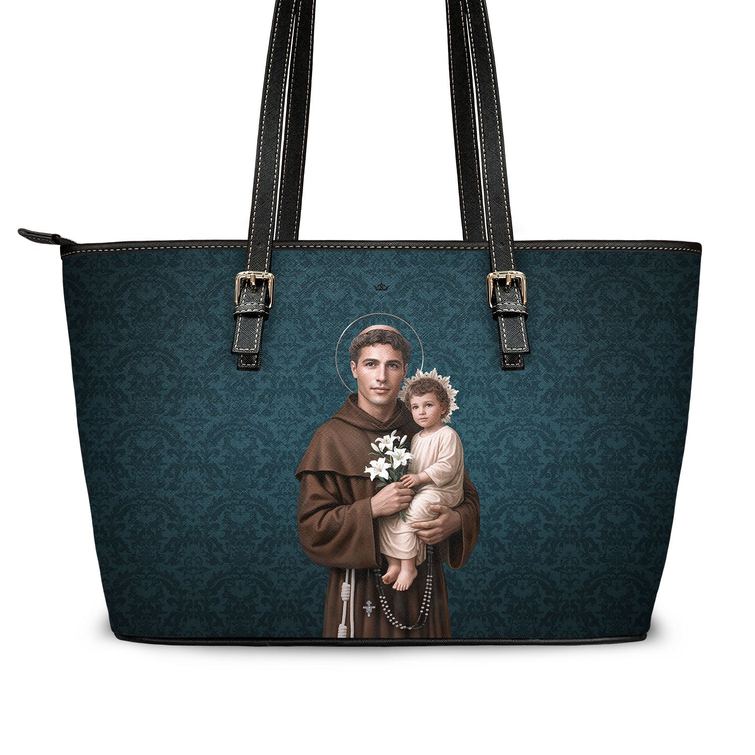 St. Anthony of Padua Tote Bag (Celestial Blue) - VENXARA