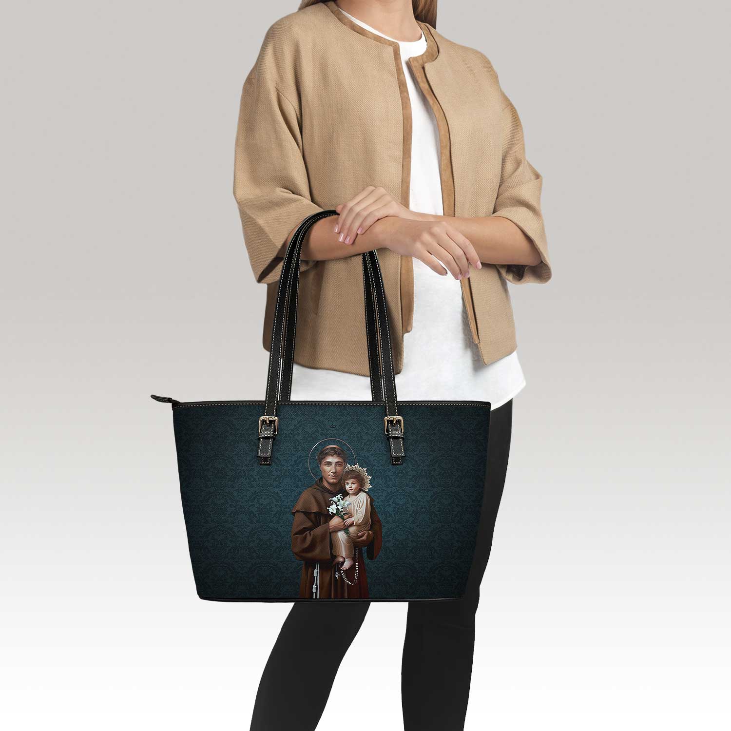 St. Anthony of Padua Tote Bag (Celestial Blue) - VENXARA®