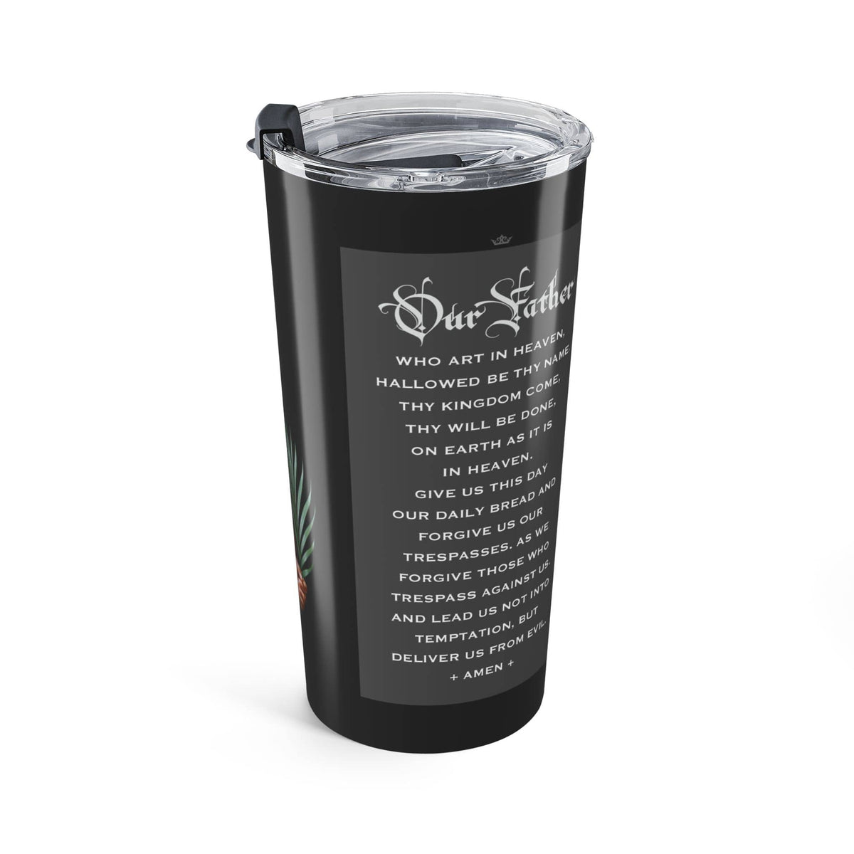 St. Barbara Lord's Prayer Tumbler (Ash 20 oz) Copyright VENXARA