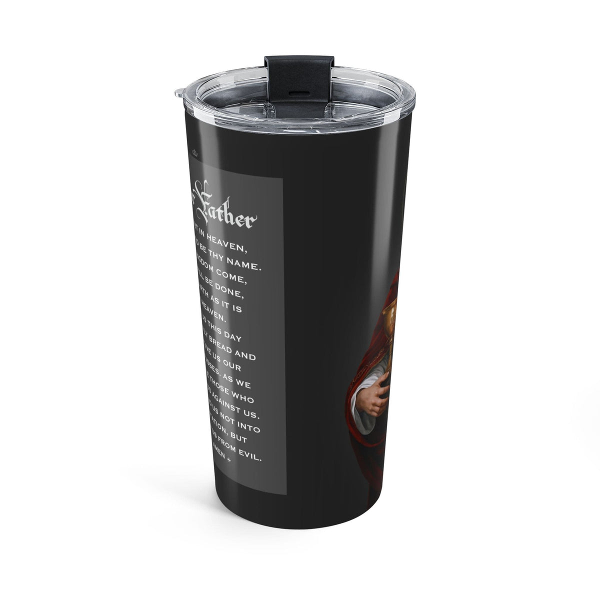 St. Barbara Lord's Prayer Tumbler (Ash 20 oz) Copyright VENXARA