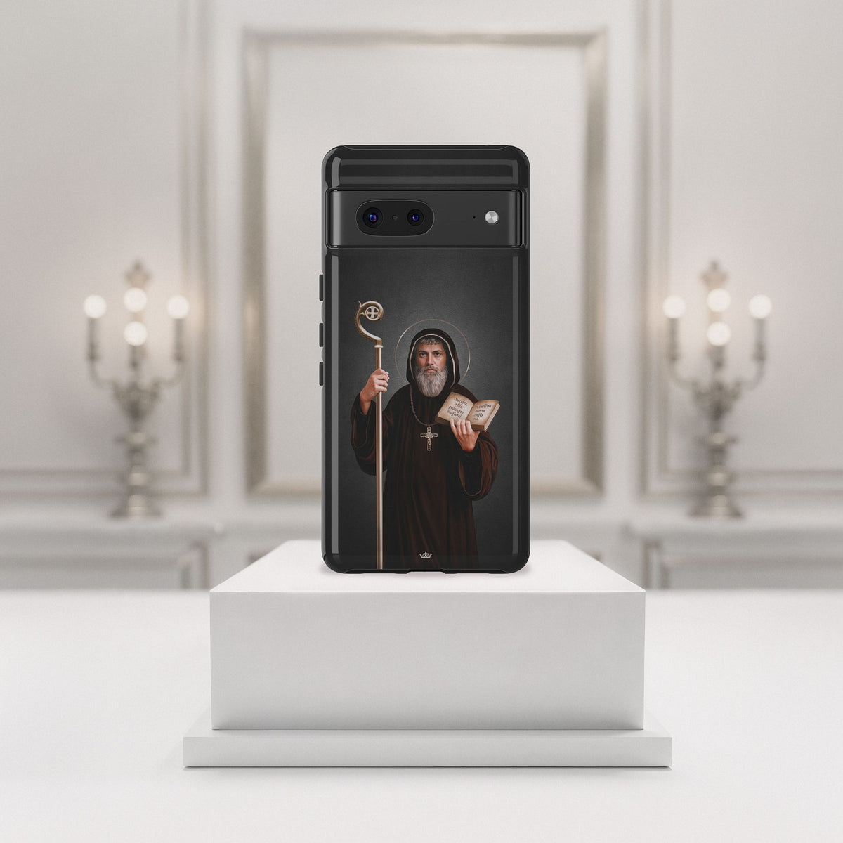 St. Benedict Hard Phone Case (Dark) Copyright VENXARA