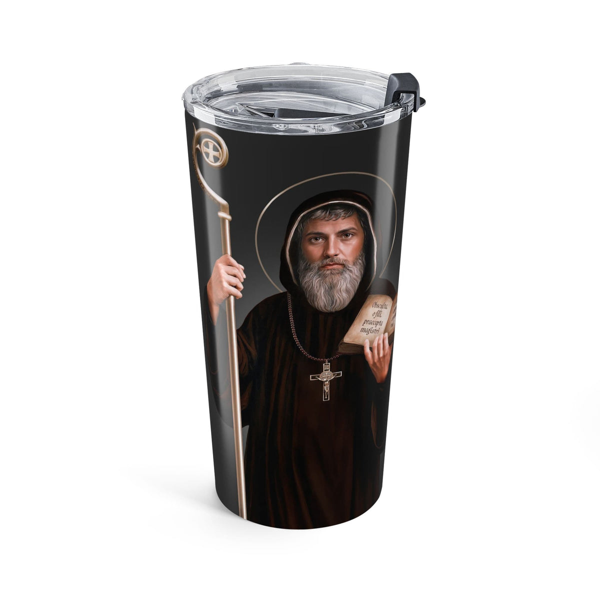 St. Benedict Lord's Prayer Tumbler (Ash 20 oz) Copyright VENXARA