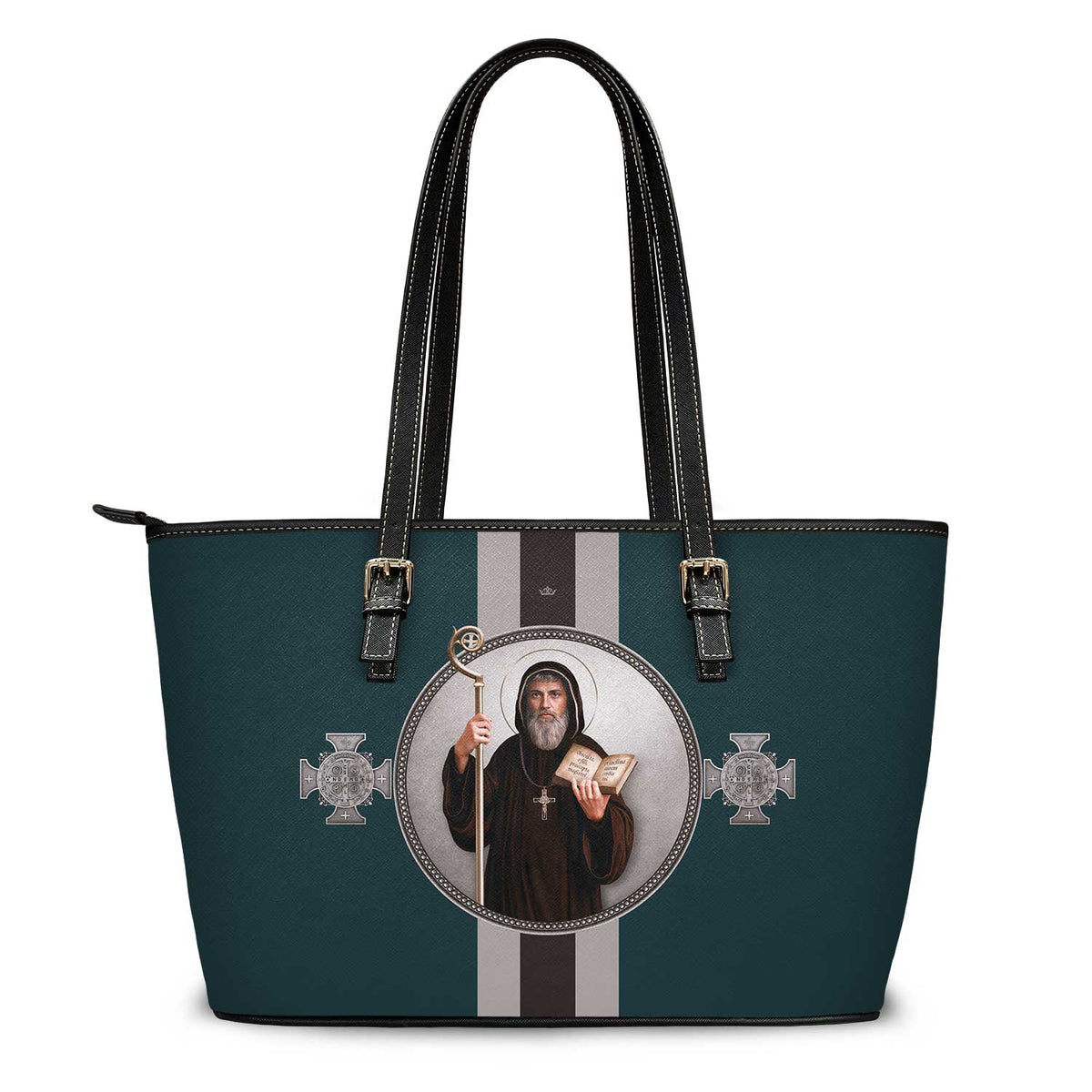 St. Benedict Medallion Tote Bag (Alzavola) Copyright VENXARA