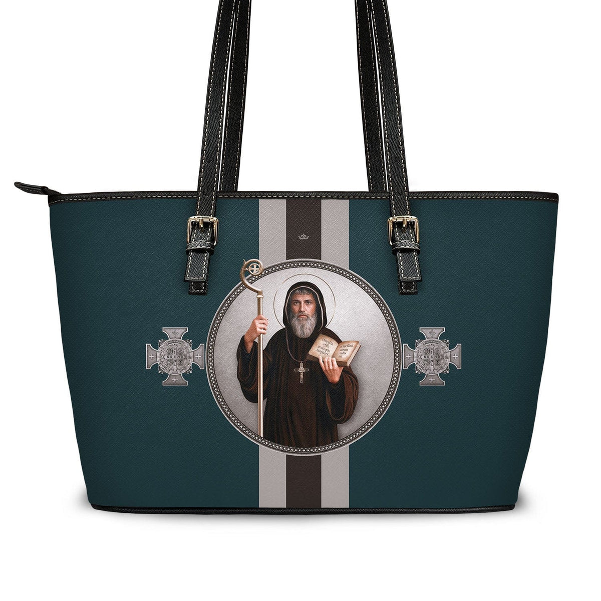 St. Benedict Medallion Tote Bag (Alzavola) Copyright VENXARA