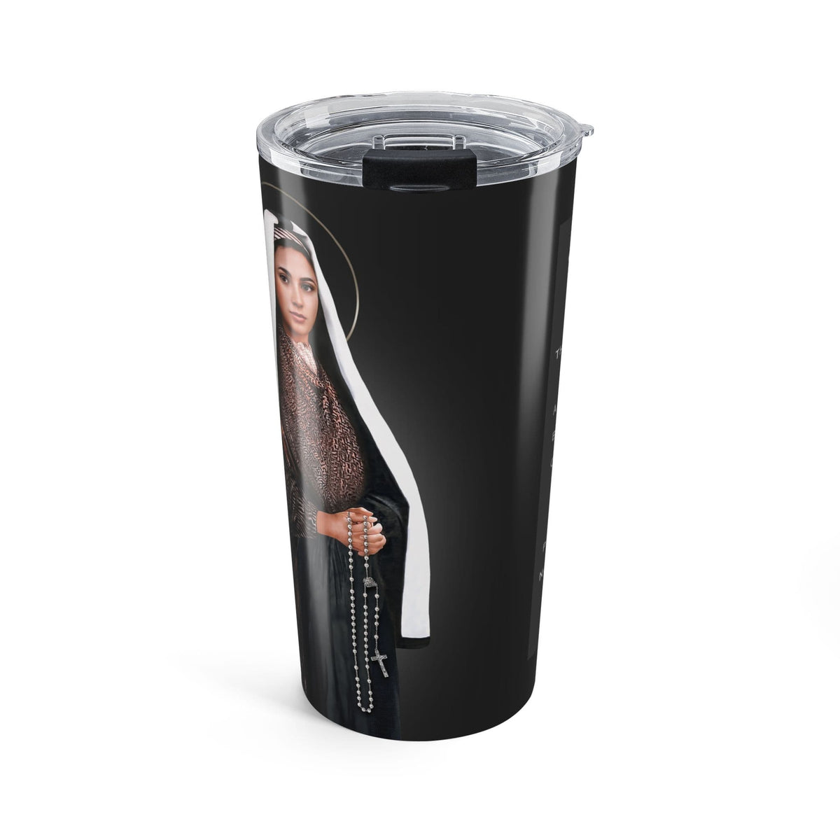 St. Bernadette Ave Maria Prayer Tumbler (Ash 20 oz) Copyright VENXARA