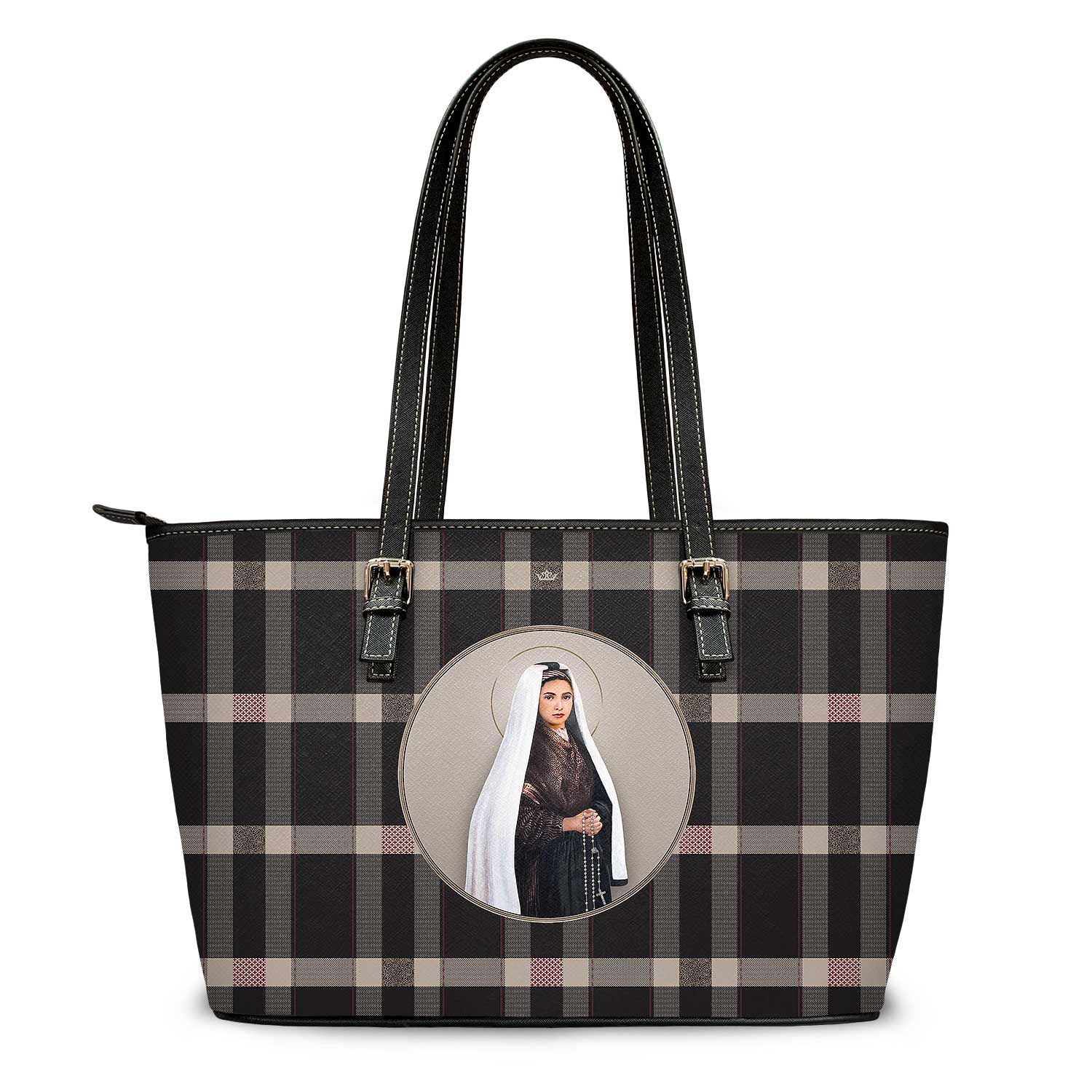 St. Bernadette Tote Bag (Plaid) - VENXARA®