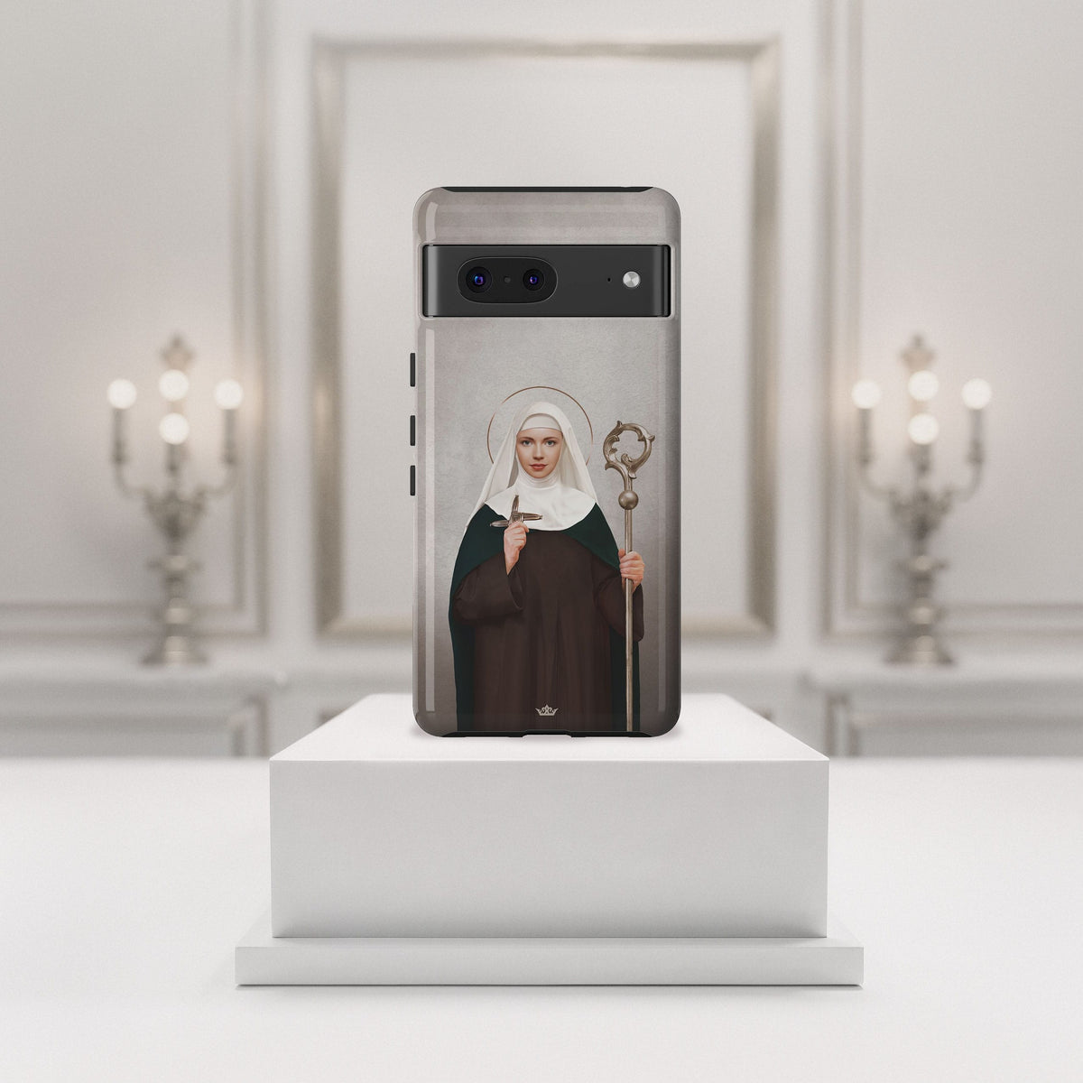 St. Brigid of Ireland Hard Phone Case (Light) Copyright VENXARA
