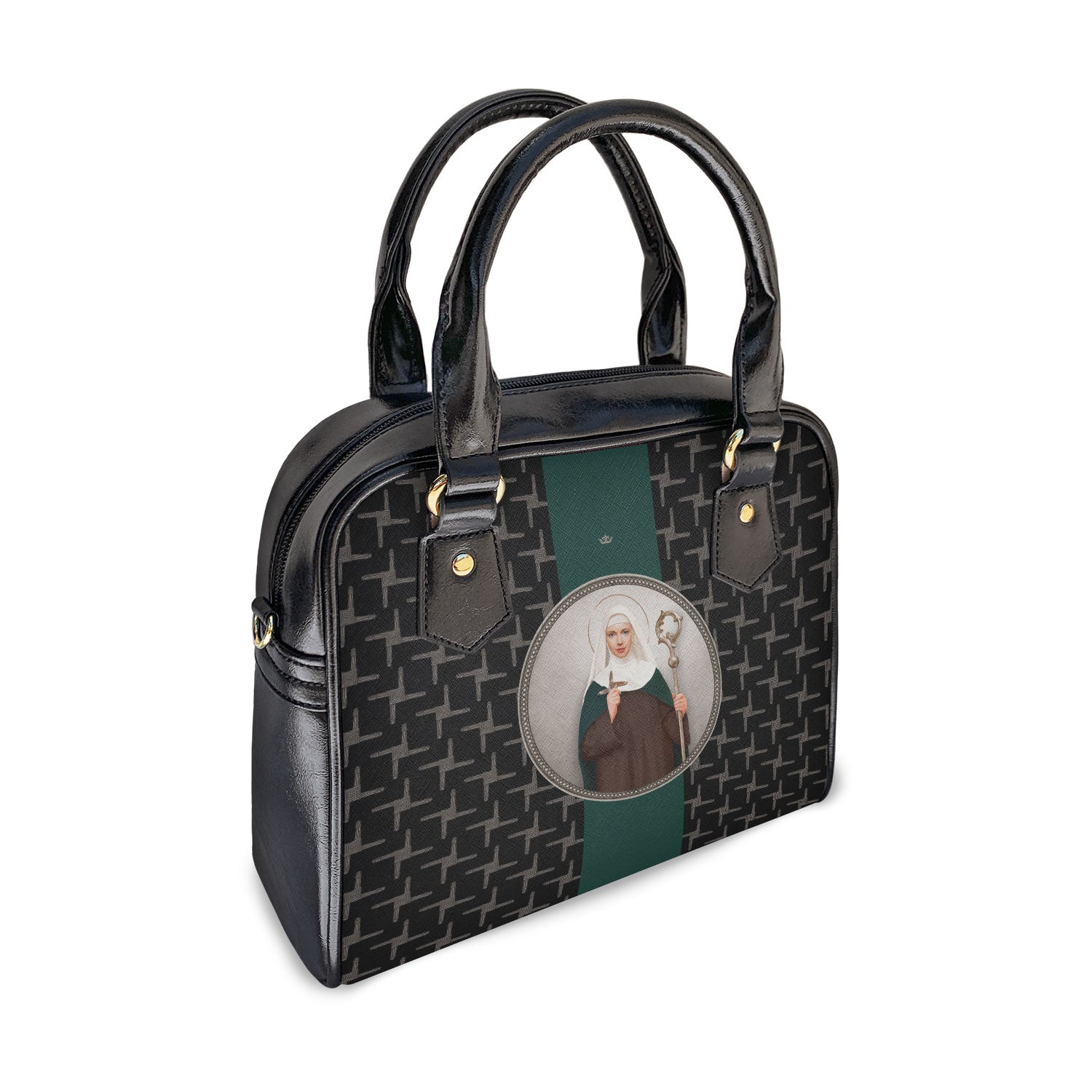 St. Brigid of Ireland Medallion Handbag (Crosses) - VENXARA®