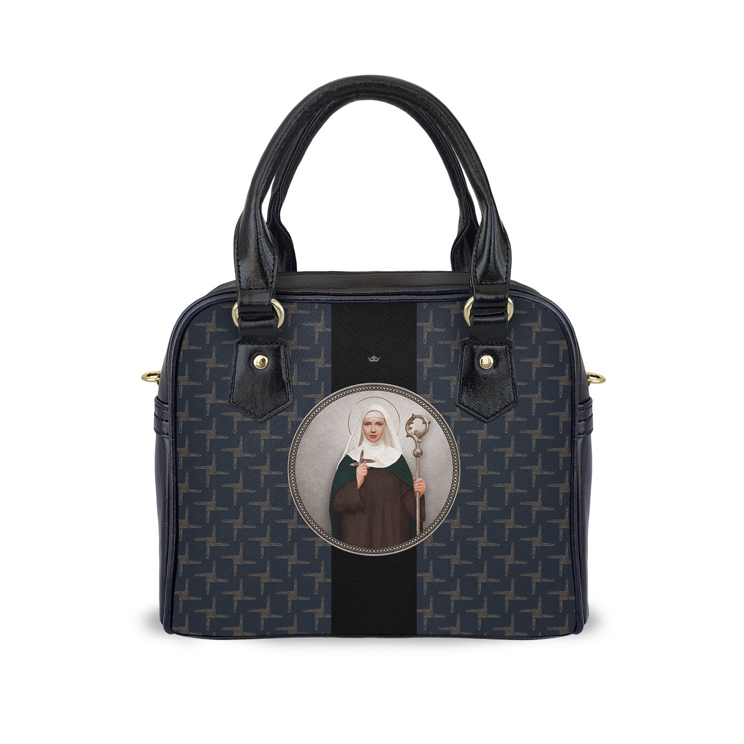 St. Brigid of Ireland Medallion Handbag (Crosses) - VENXARA®
