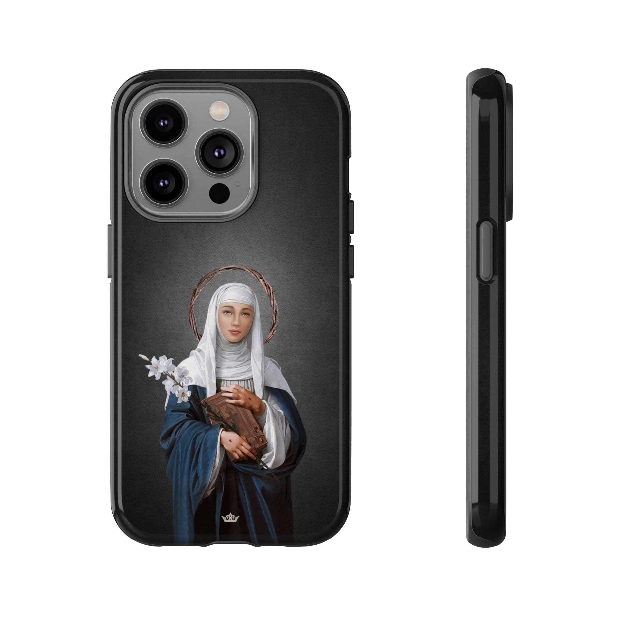St. Catherine of Siena Hard Phone Case (Dark) Copyright VENXARA