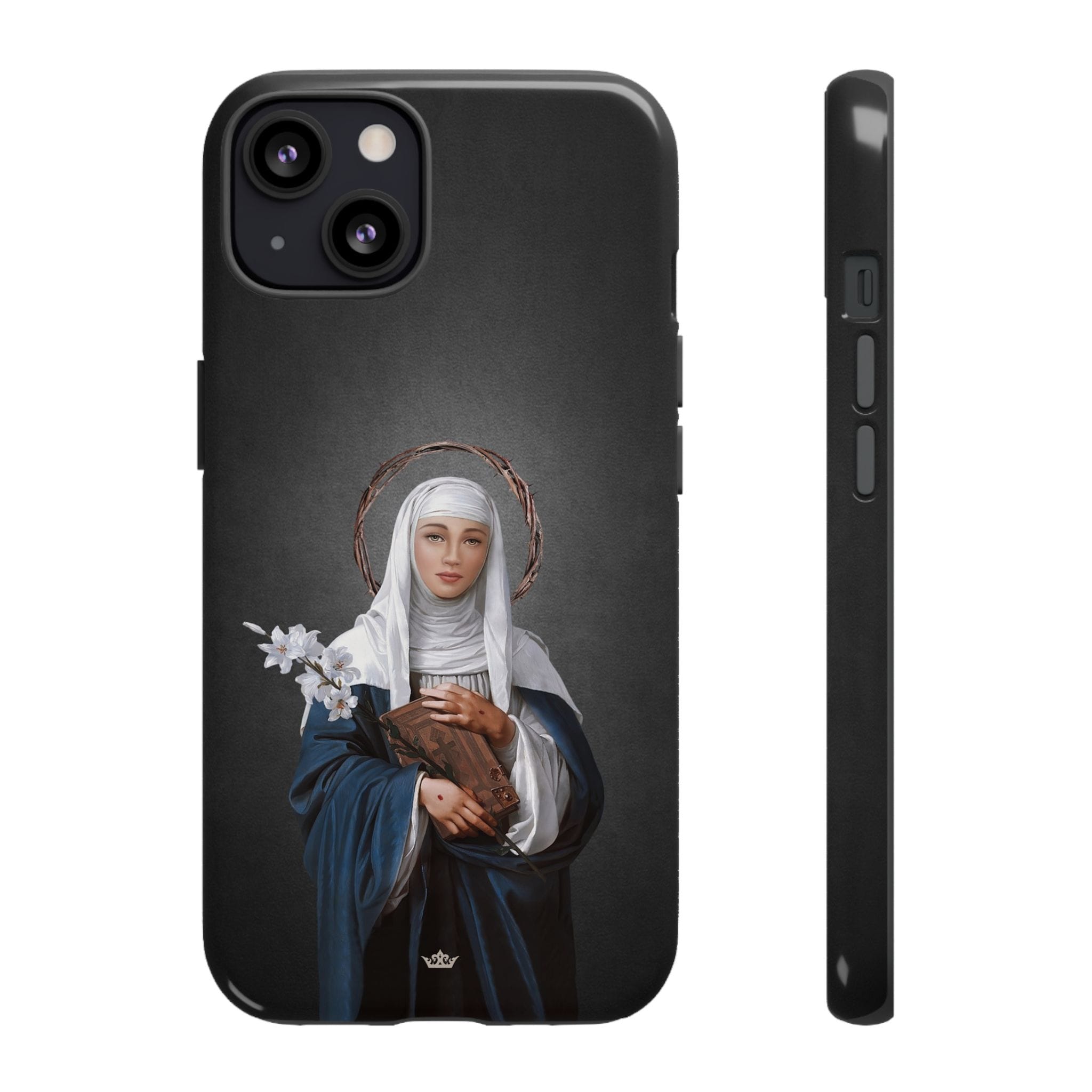 St. Catherine of Siena Hard Phone Case (Dark) Copyright VENXARA