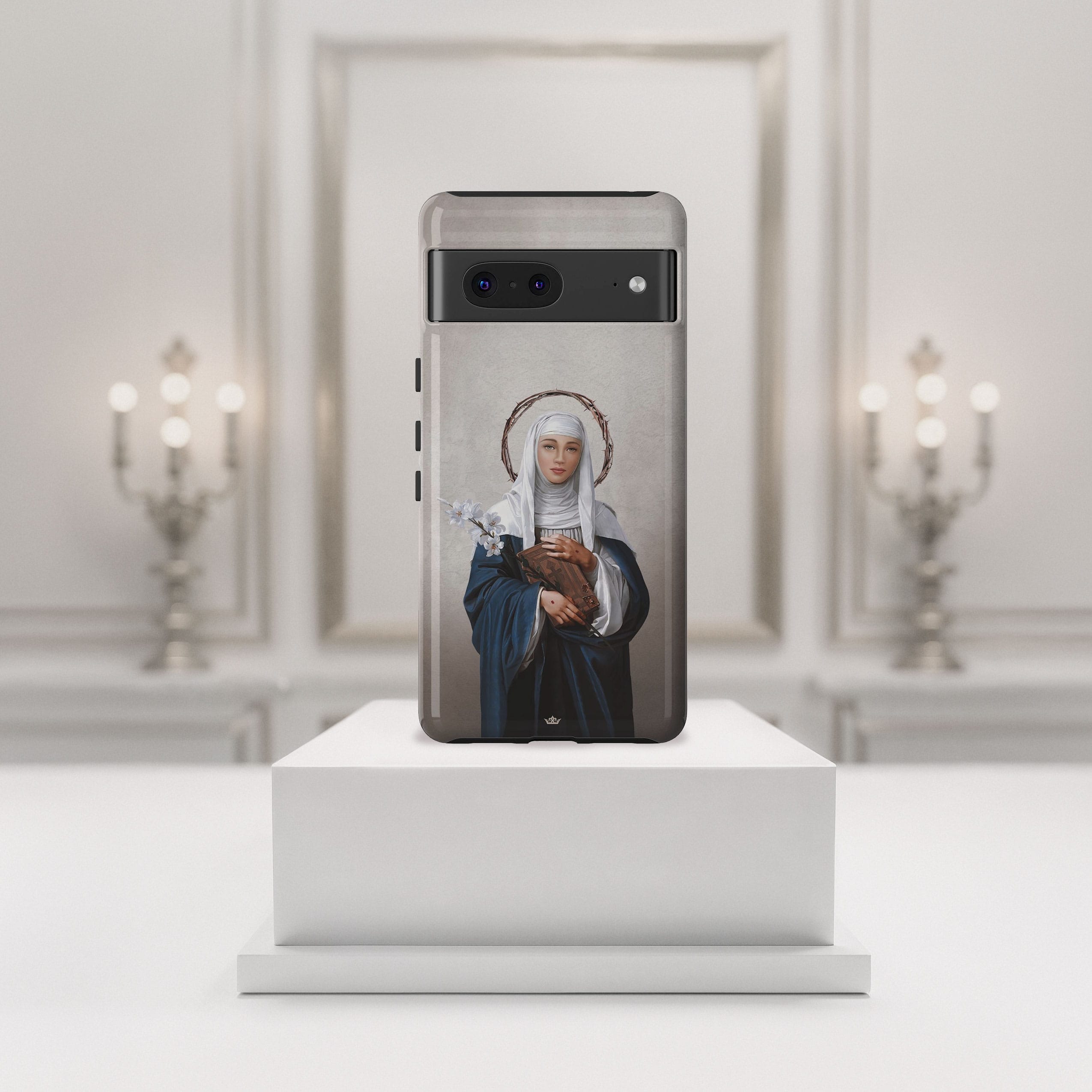 St. Catherine of Siena Hard Phone Case (Light) Copyright VENXARA