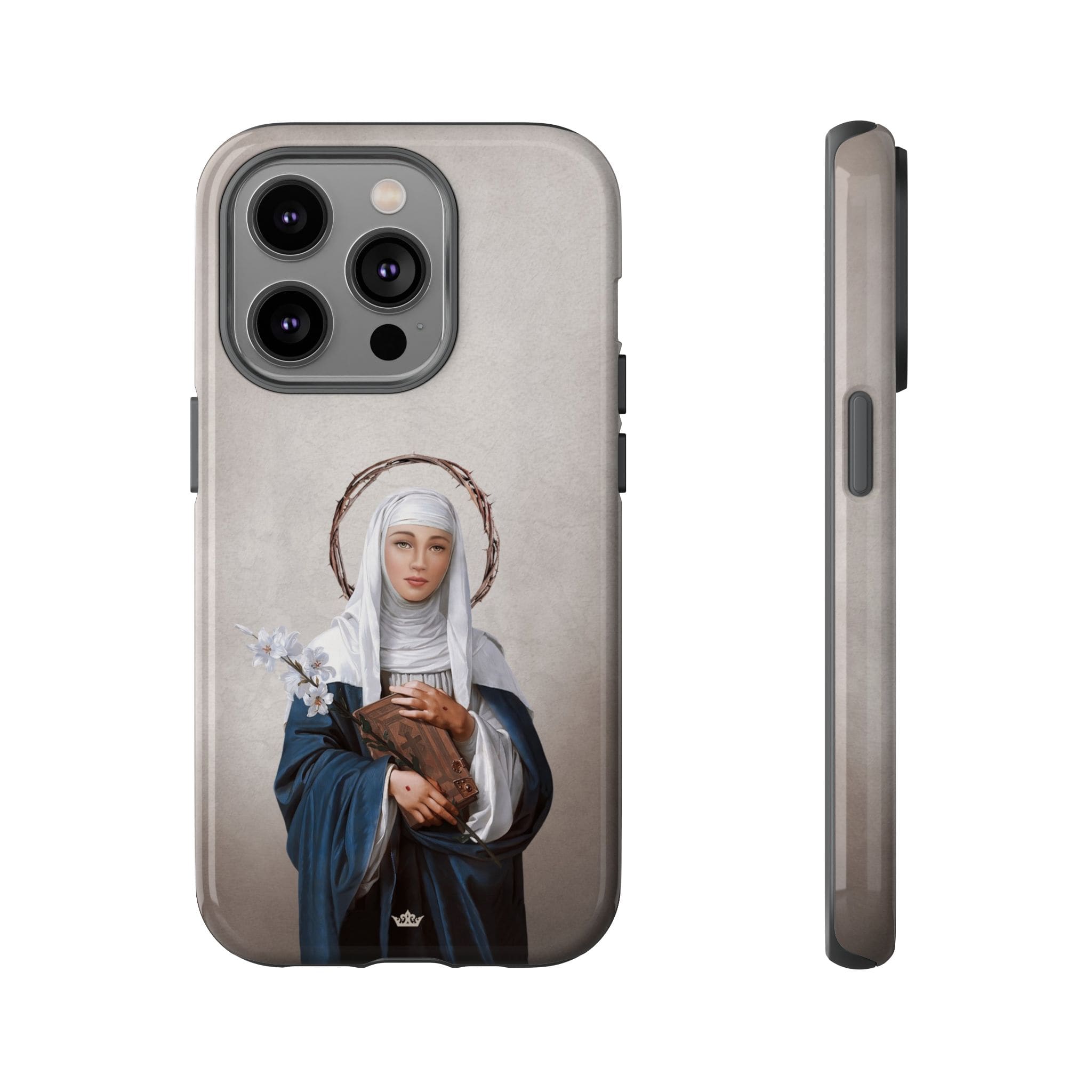 St. Catherine of Siena Hard Phone Case (Light) Copyright VENXARA