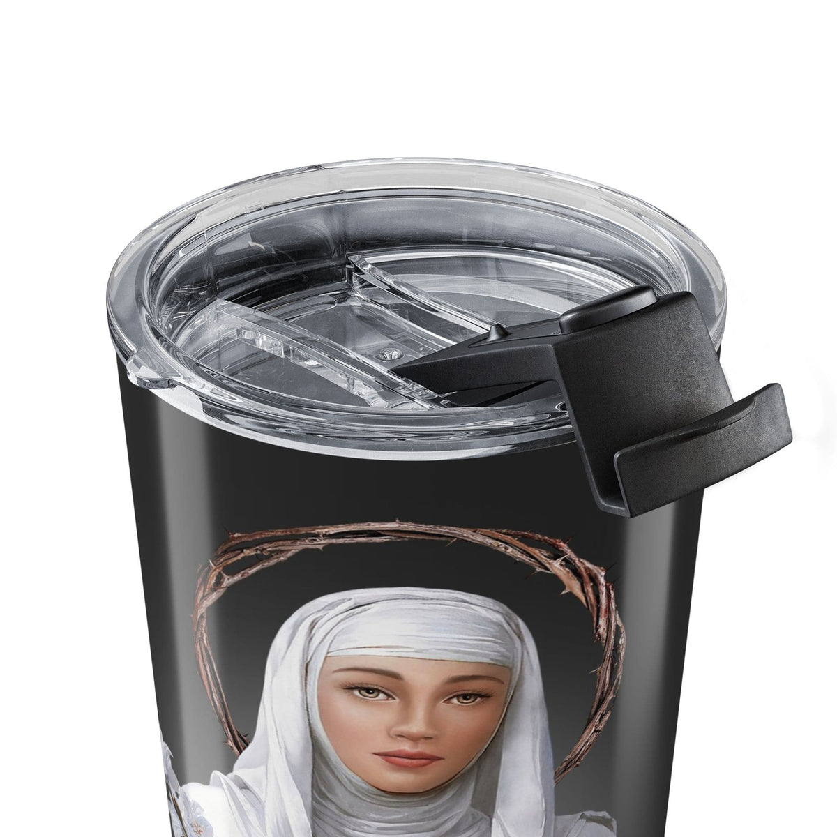 St. Catherine of Siena Lord's Prayer Tumbler (Ash 20 oz) Copyright VENXARA